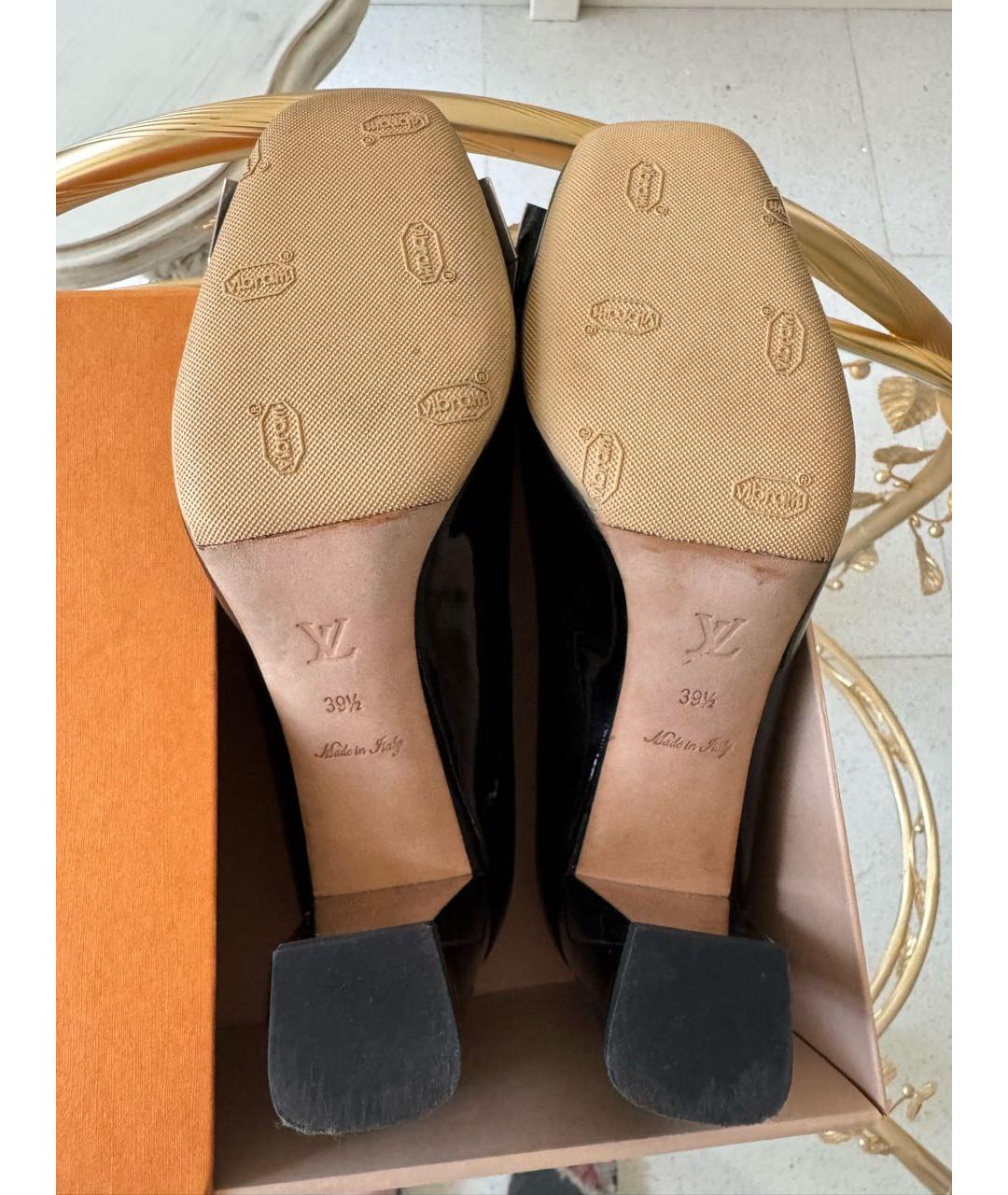 LOUIS VUITTON Черные туфли из лакированной кожи, фото 4