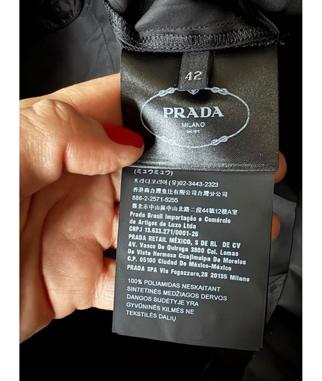 PRADA Черное полиамидовое коктейльное платье, фото 6