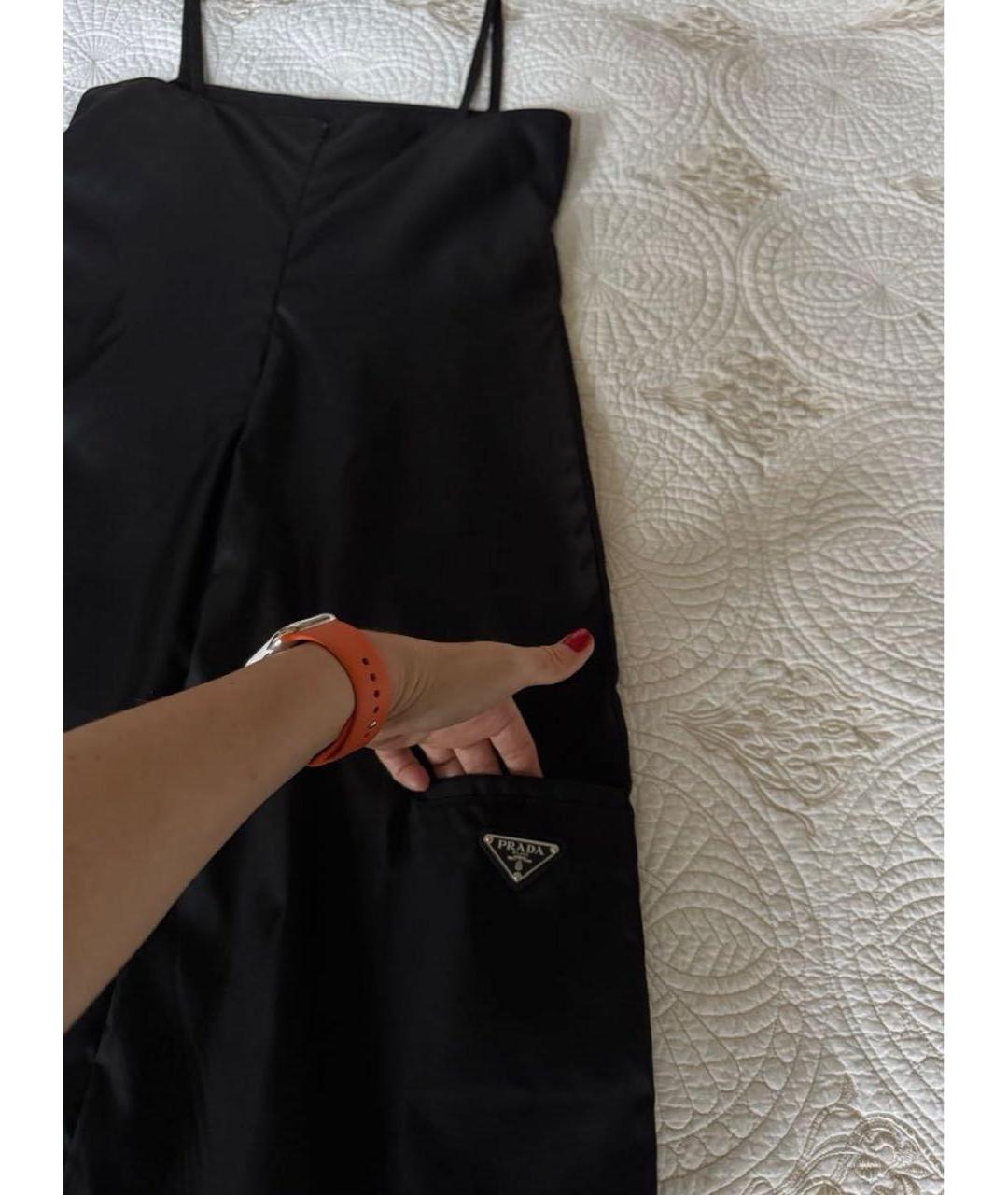 PRADA Черное полиамидовое коктейльное платье, фото 3