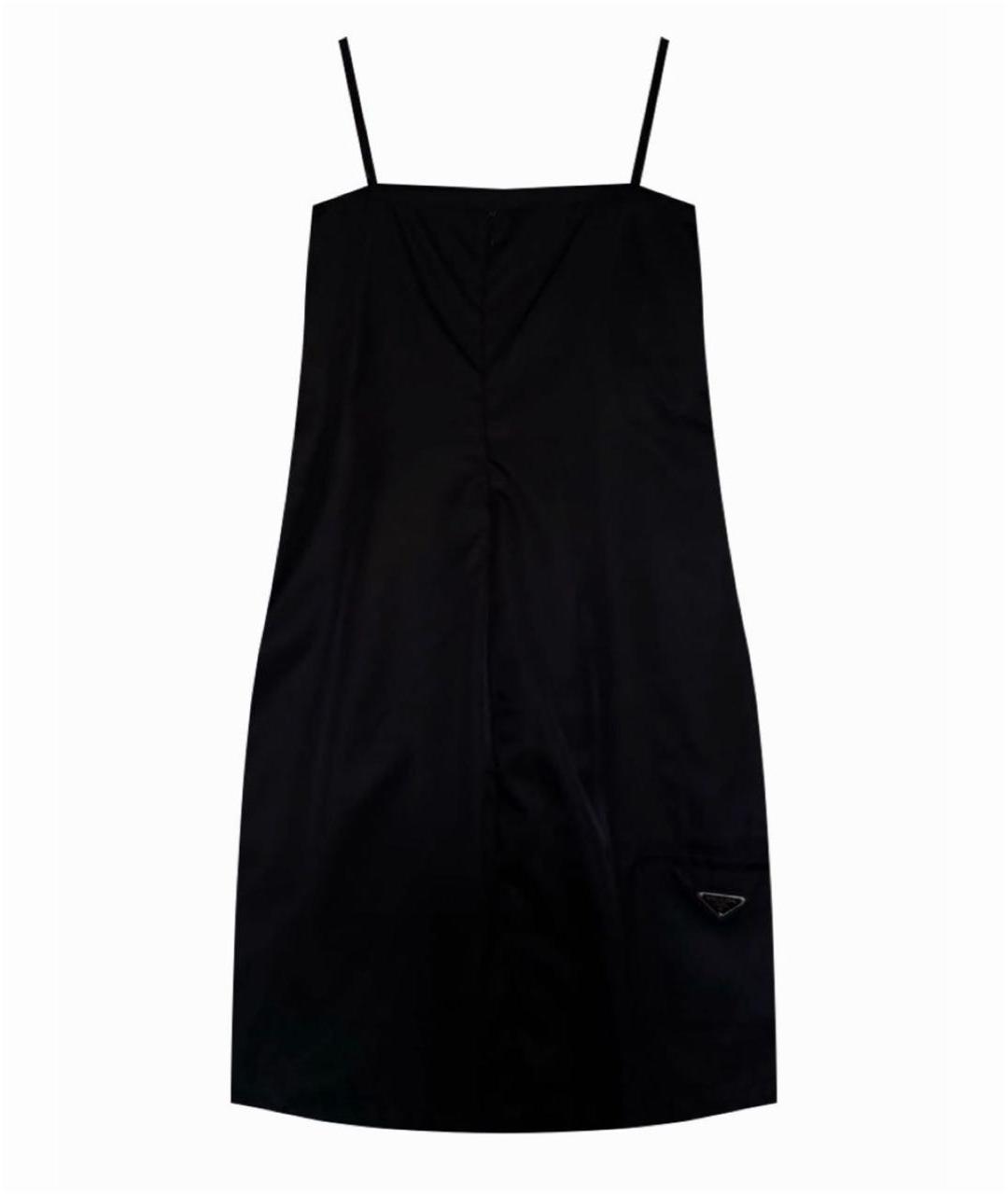 PRADA Черное полиамидовое коктейльное платье, фото 8