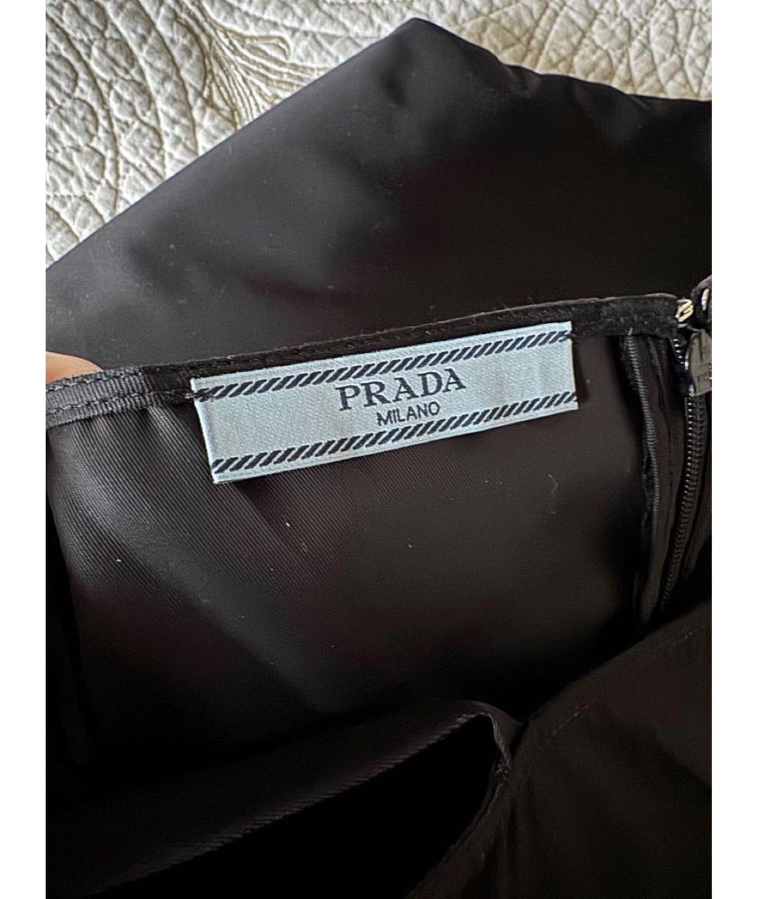 PRADA Черное полиамидовое коктейльное платье, фото 5