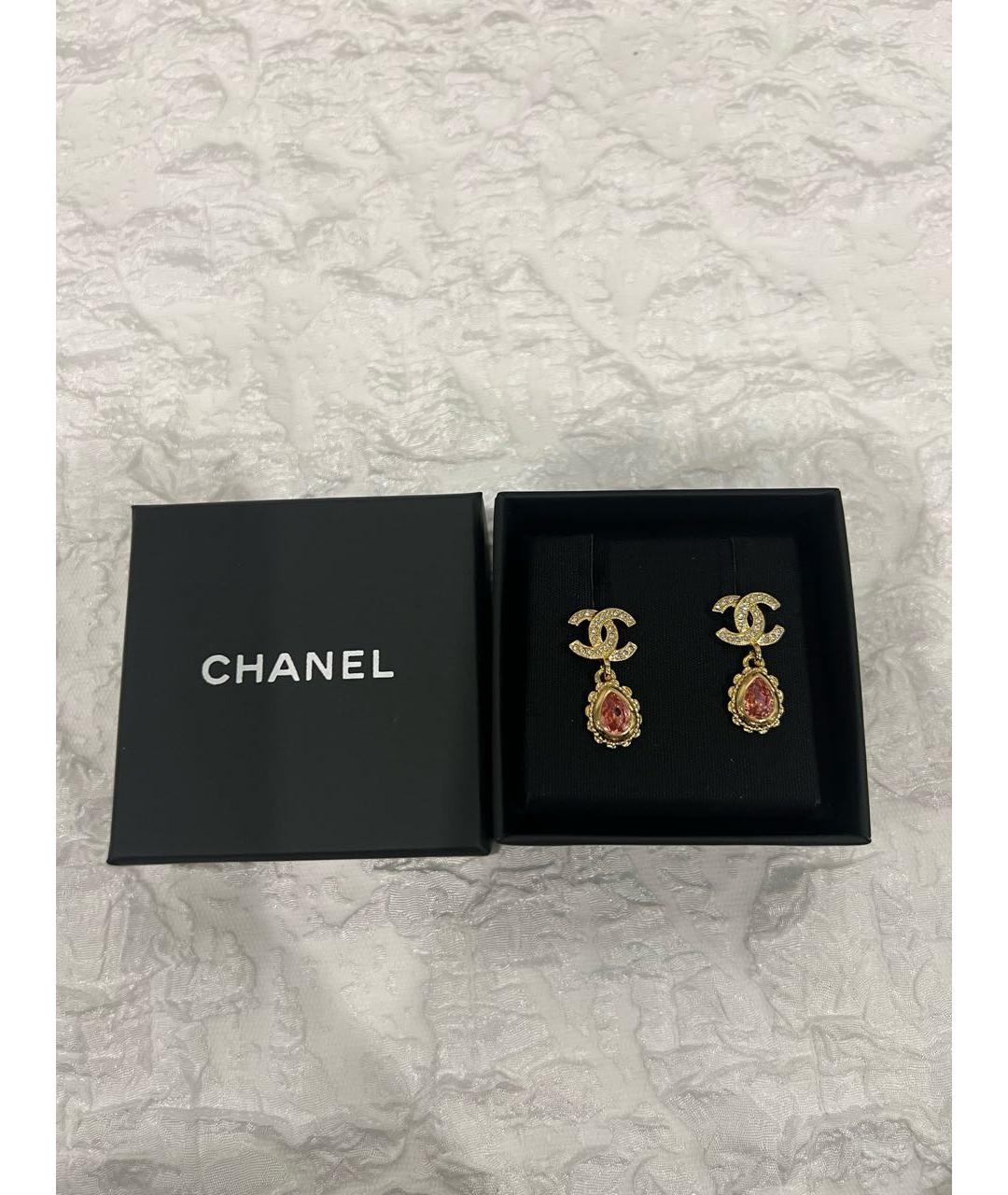 CHANEL Золотые металлические серьги, фото 2