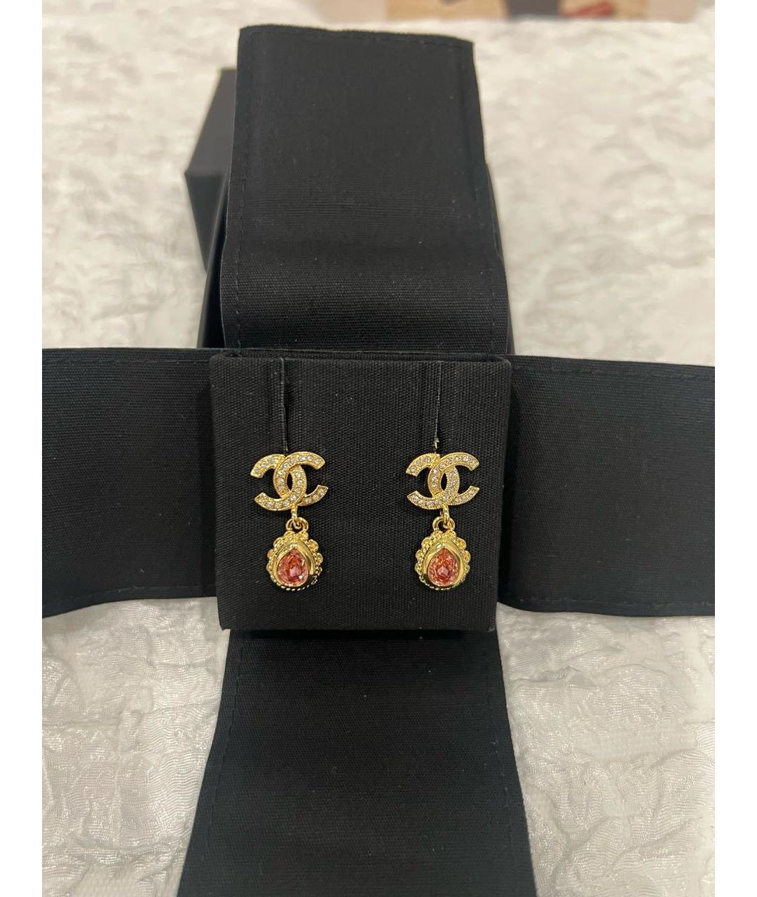 CHANEL Золотые металлические серьги, фото 5