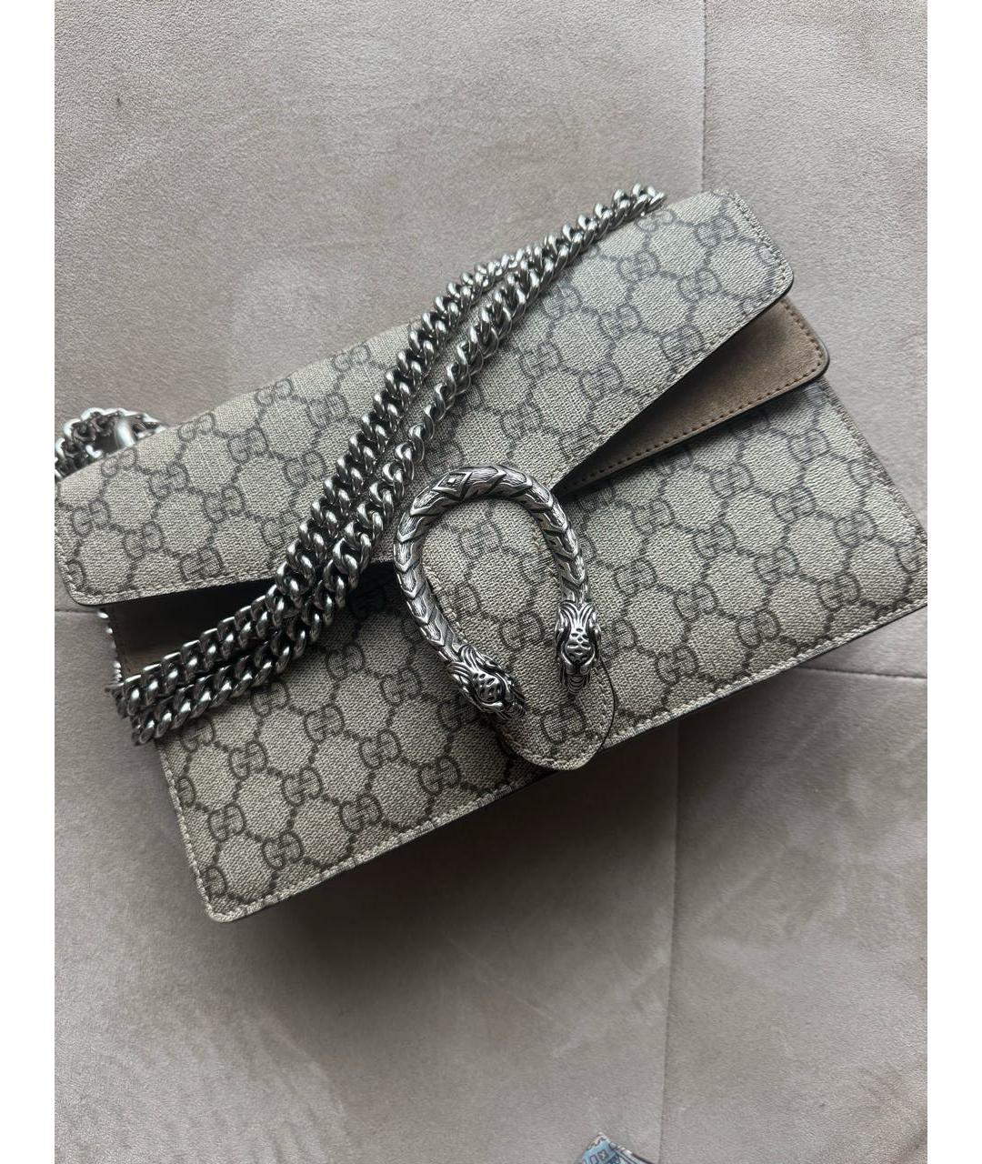 GUCCI Бежевая замшевая сумка тоут, фото 9