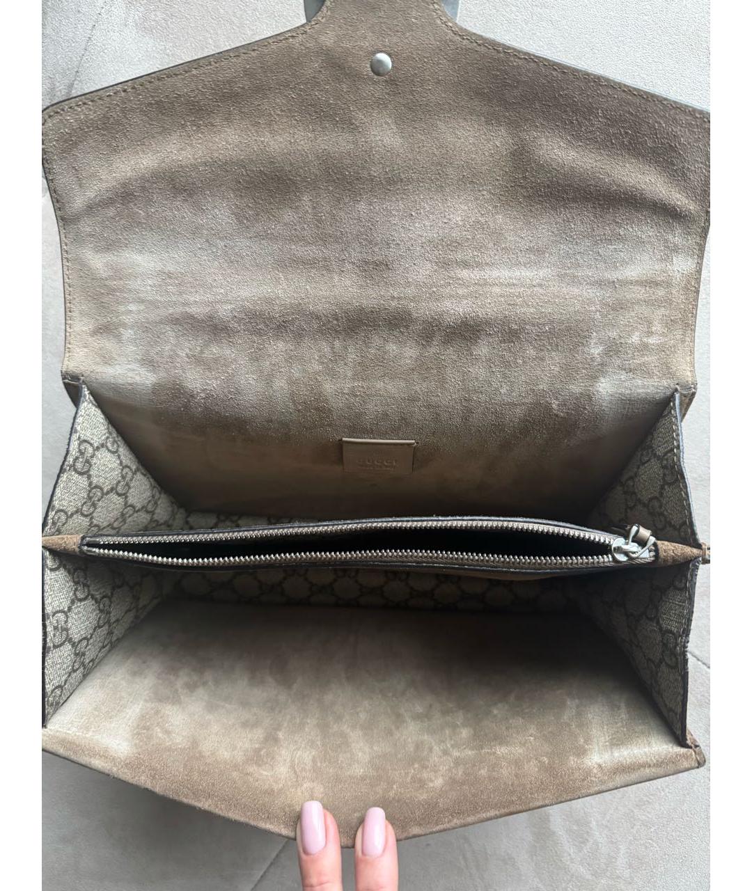 GUCCI Бежевая замшевая сумка тоут, фото 4