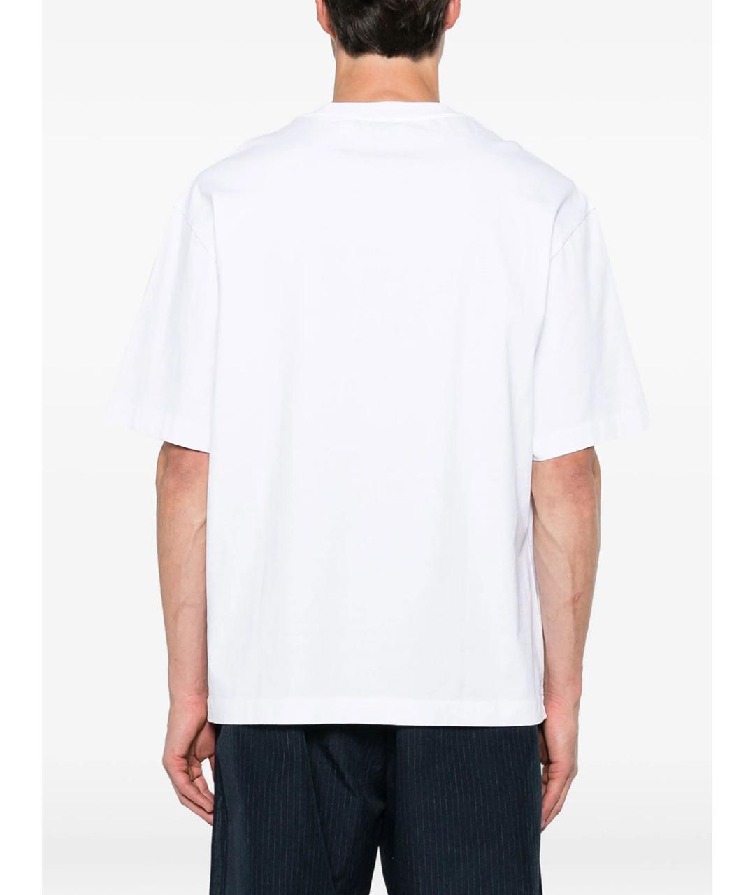 OFF-WHITE Белая хлопковая футболка, фото 3