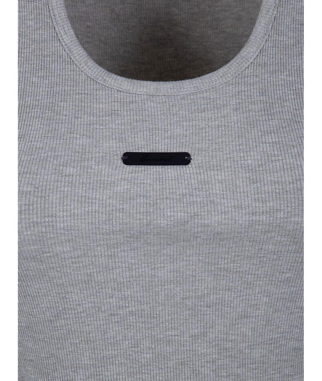 FEAR OF GOD ESSENTIALS Серая хлопковая майка, фото 3