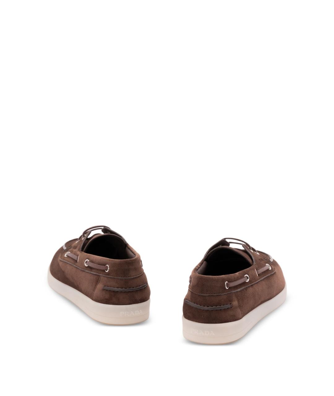 PRADA Коричневые кожаные лоферы, фото 5