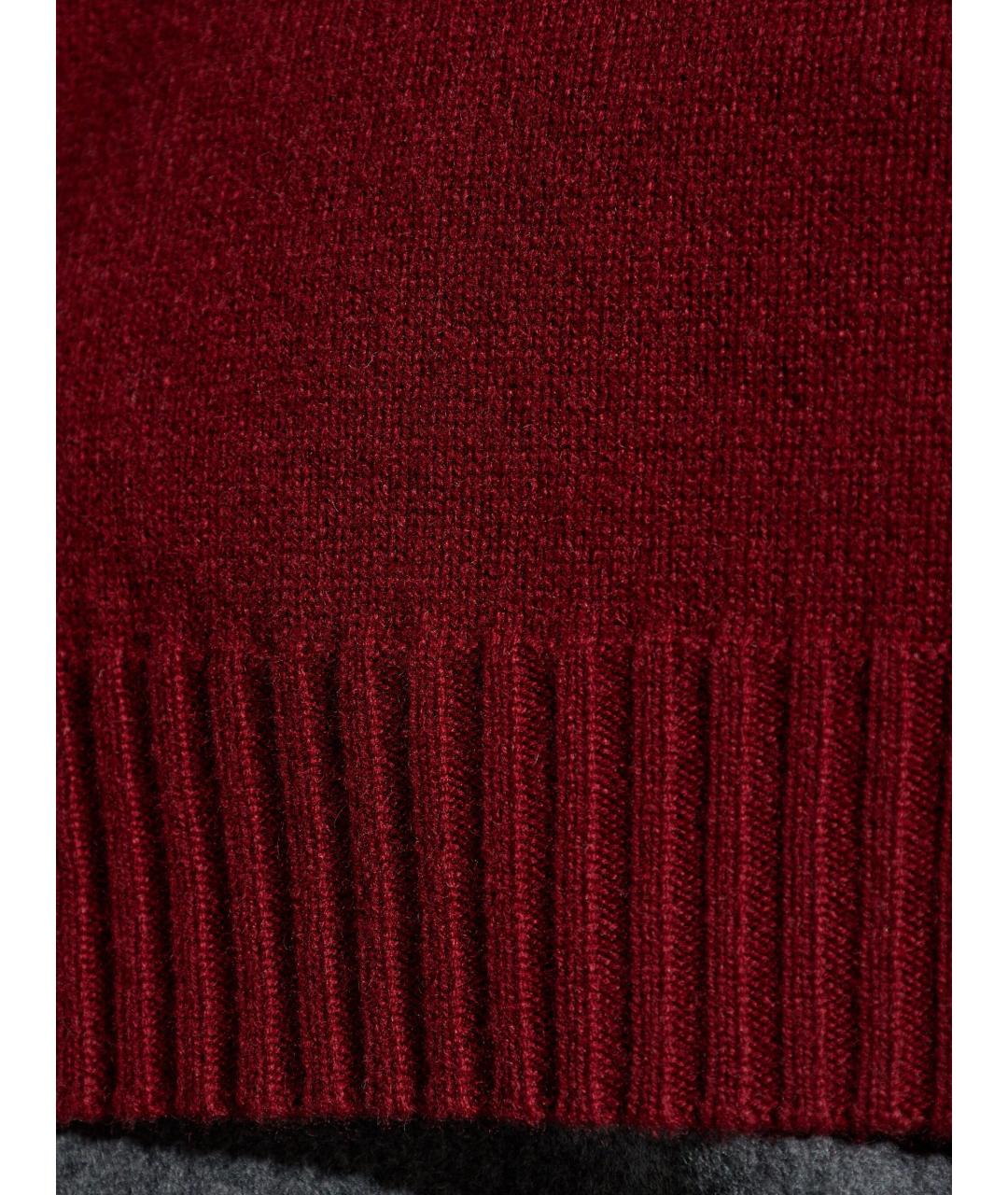 MAX MARA Бордовый кашемировый джемпер / свитер, фото 5