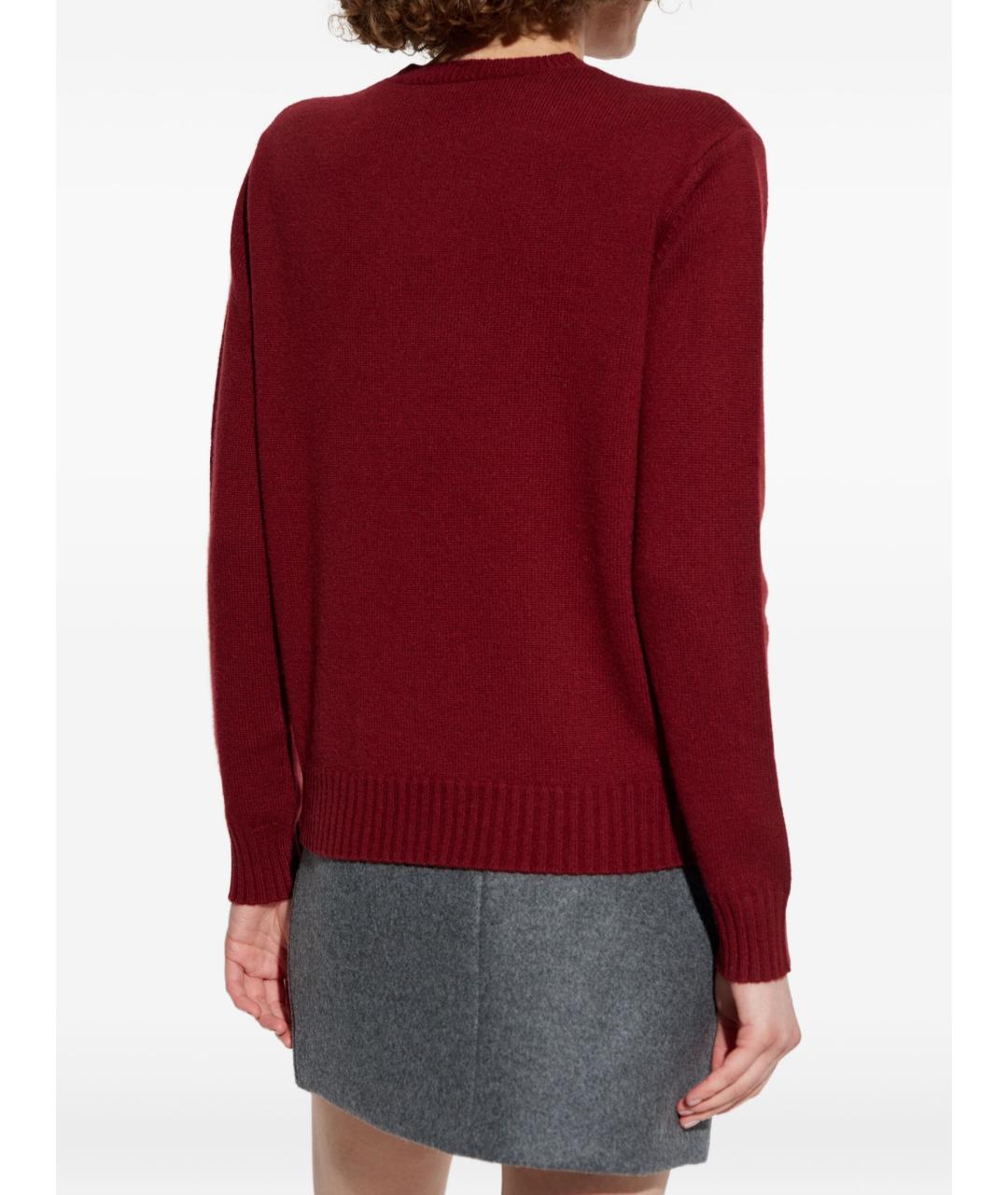 MAX MARA Бордовый кашемировый джемпер / свитер, фото 3
