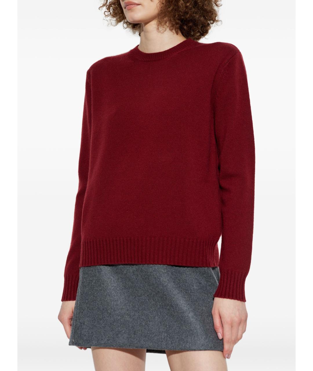 MAX MARA Бордовый кашемировый джемпер / свитер, фото 2