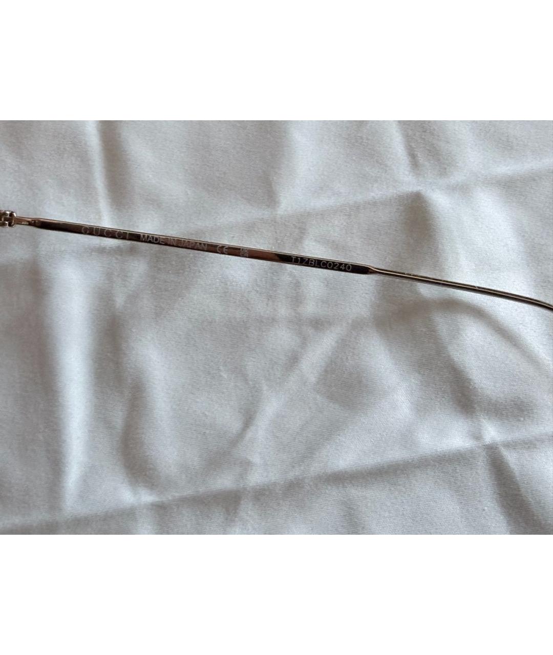 GUCCI Коричневые металлические солнцезащитные очки, фото 7