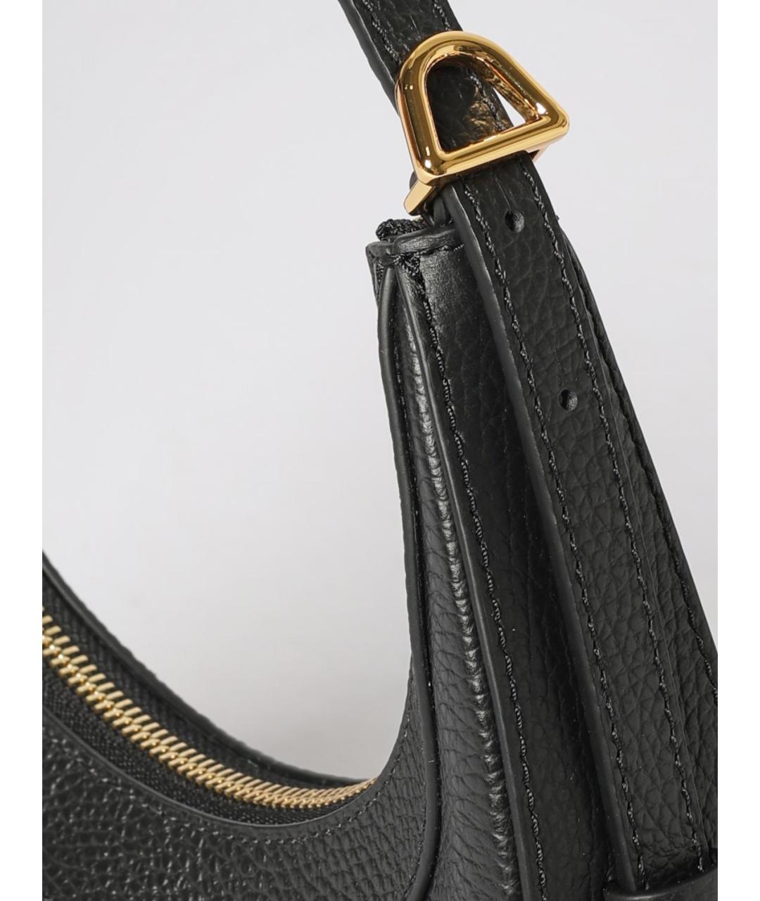 COCCINELLE Черная кожаная сумка через плечо, фото 4