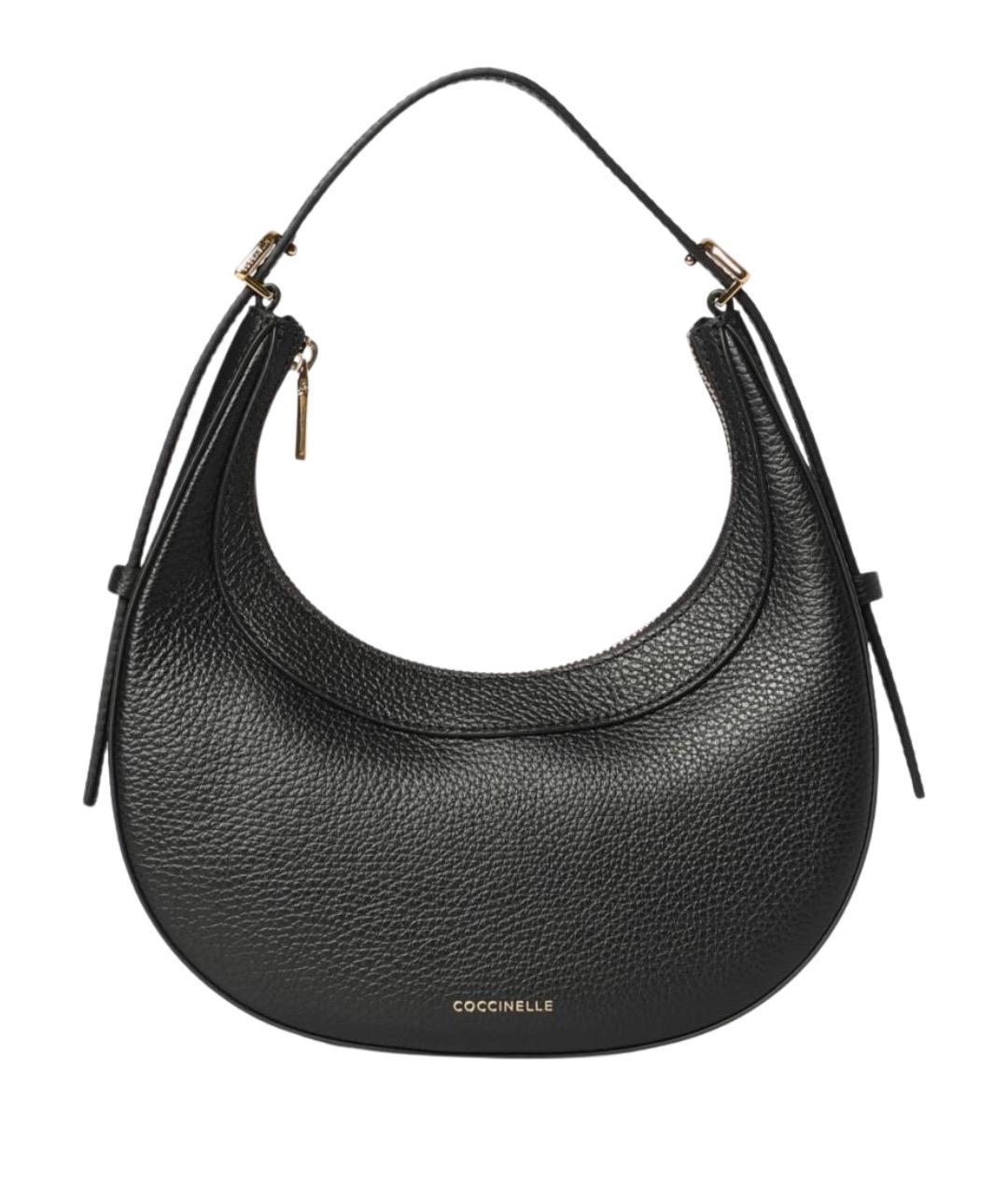 COCCINELLE Черная кожаная сумка через плечо, фото 1
