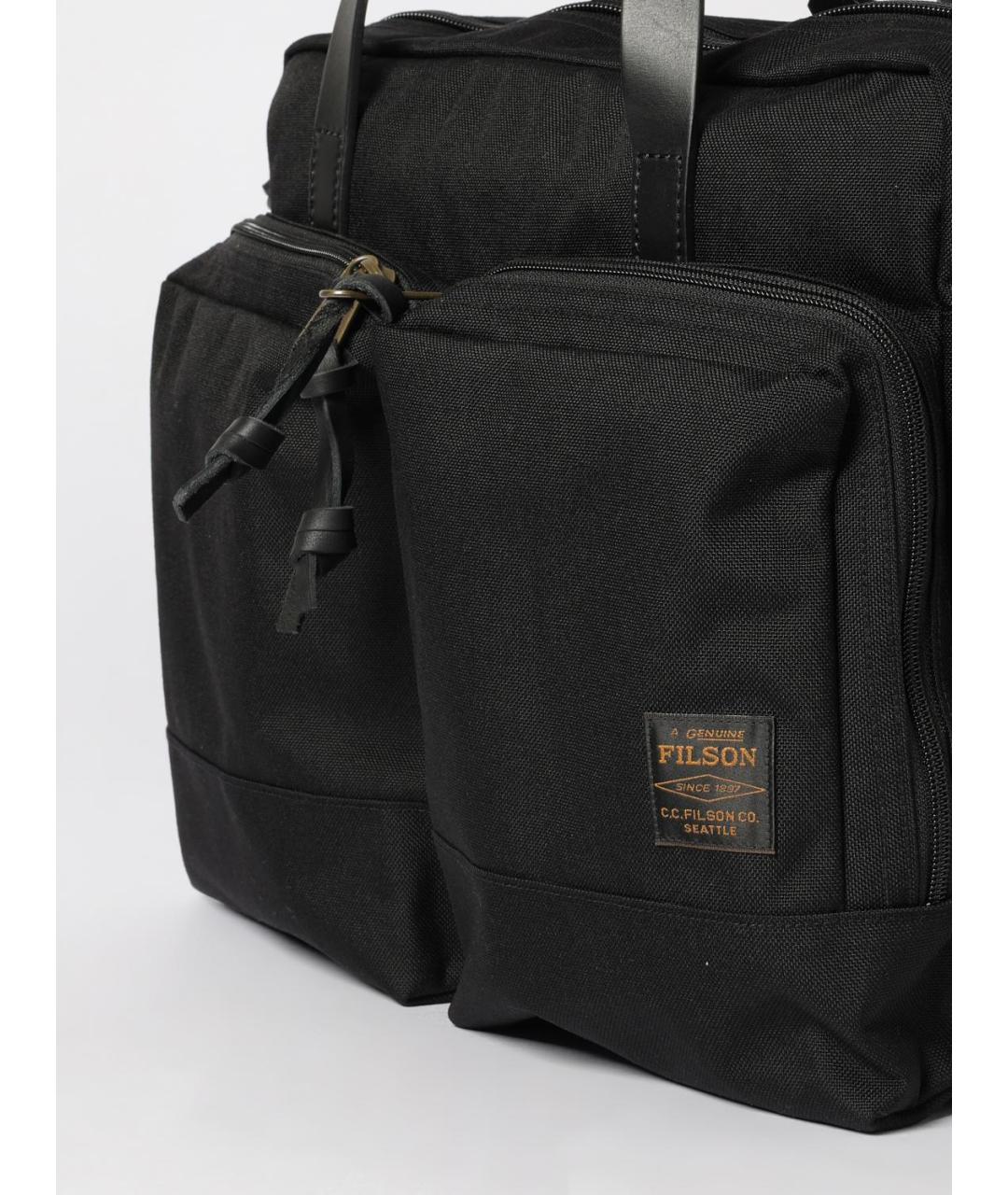 FILSON Черная синтетическая сумка тоут, фото 3