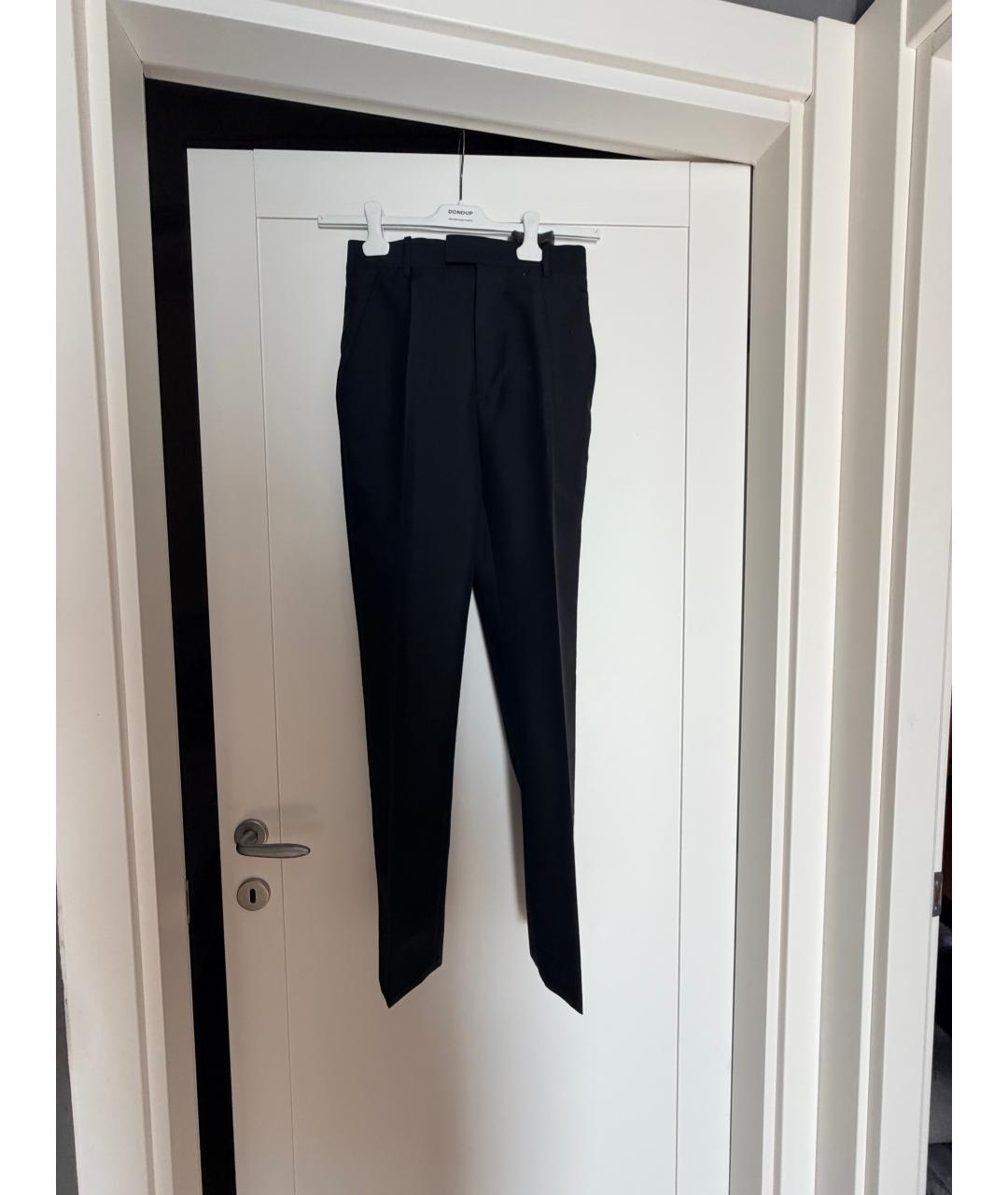 BOTTEGA VENETA Черные шерстяные прямые брюки, фото 9