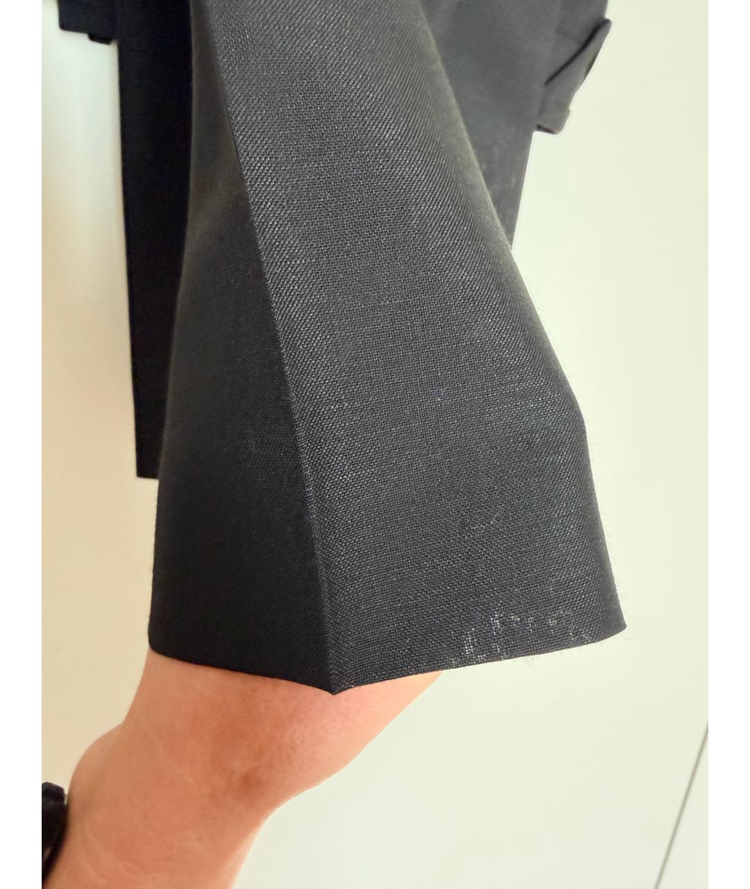 BOTTEGA VENETA Черные шерстяные прямые брюки, фото 7