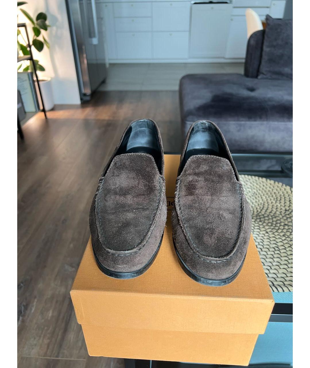 TOD'S Коричневые замшевые лоферы, фото 2