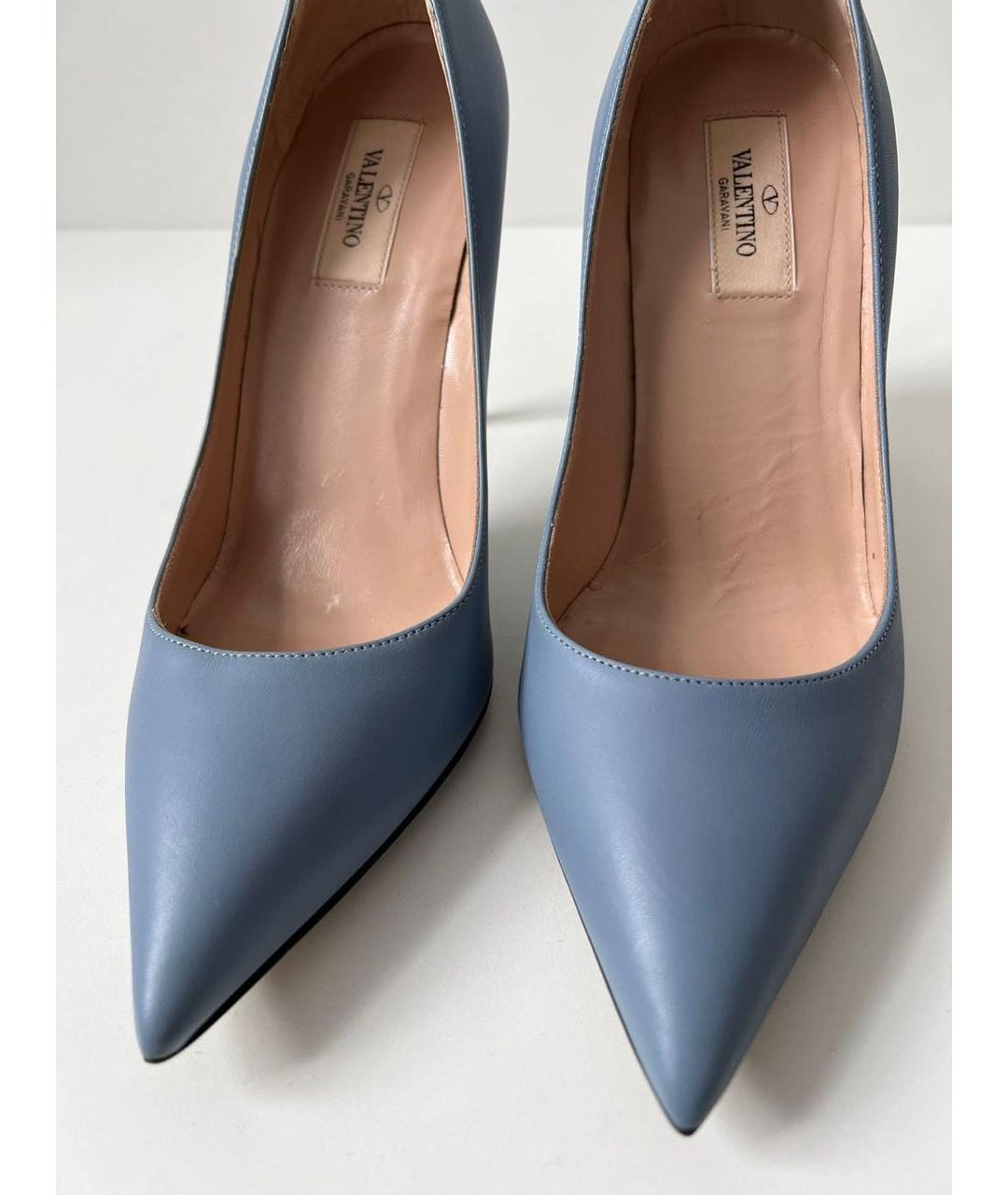 VALENTINO Голубые кожаные туфли, фото 5