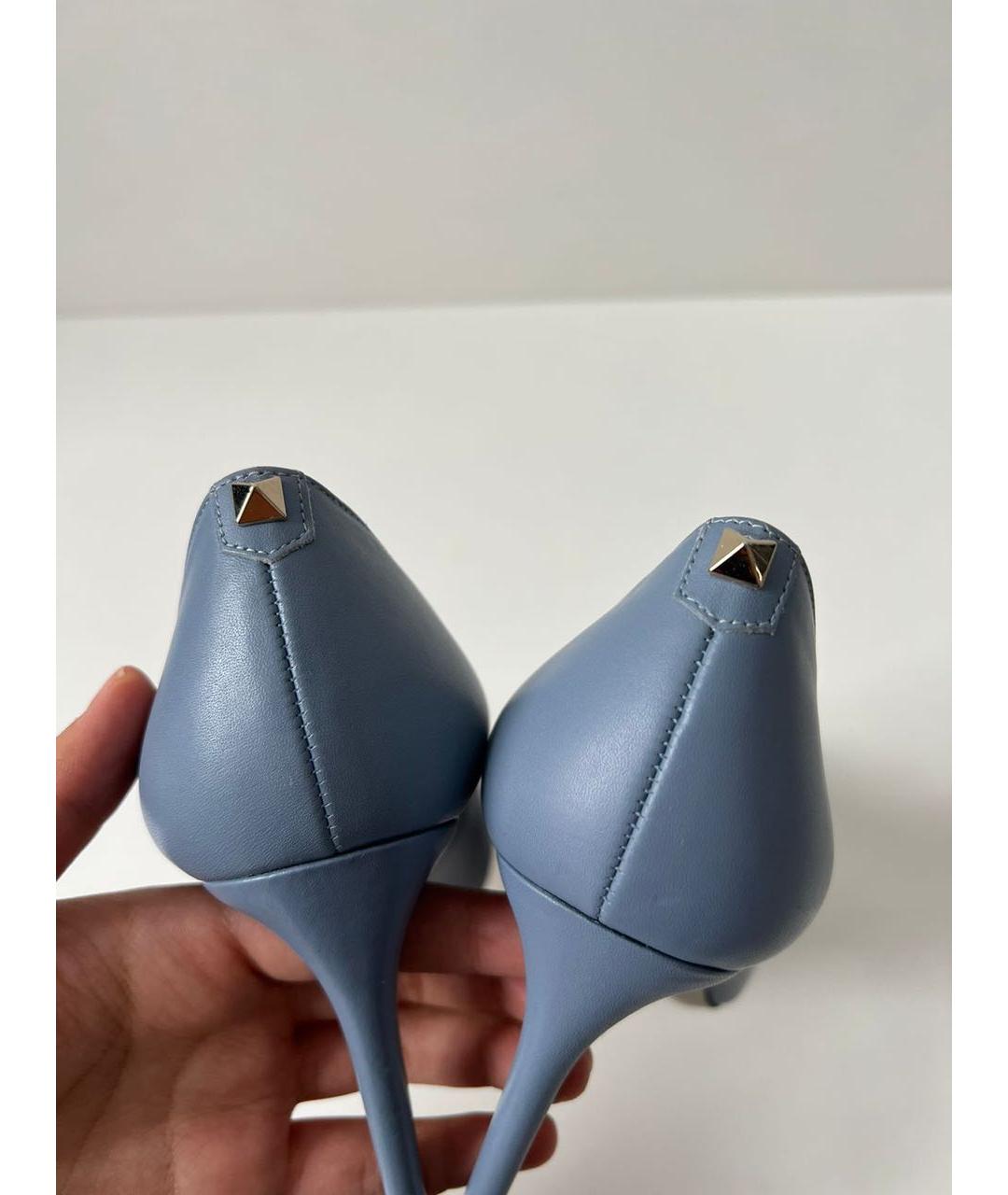 VALENTINO Голубые кожаные туфли, фото 8