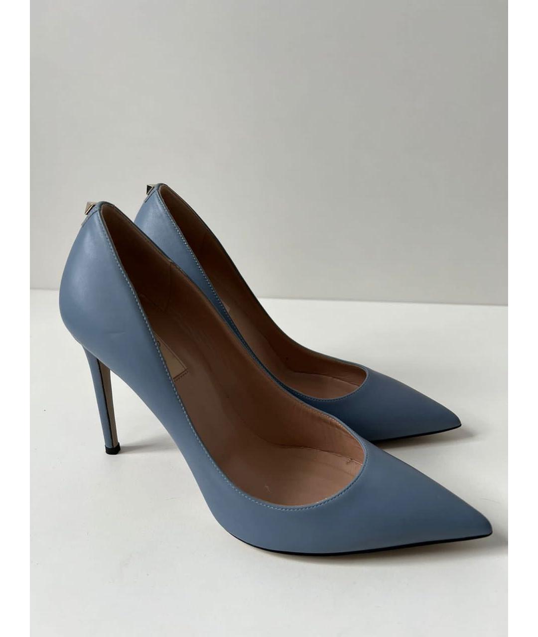 VALENTINO Голубые кожаные туфли, фото 9