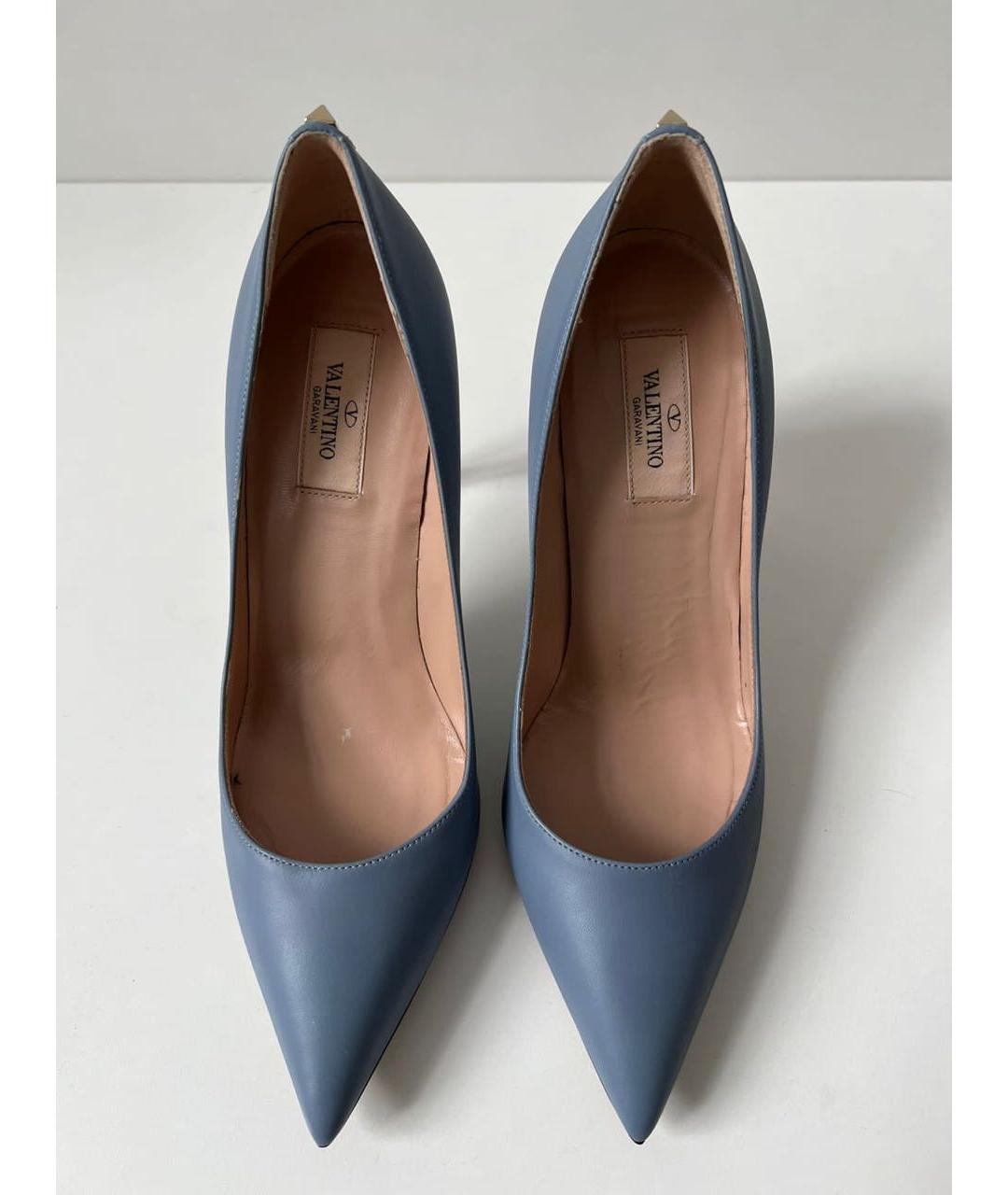 VALENTINO Голубые кожаные туфли, фото 2