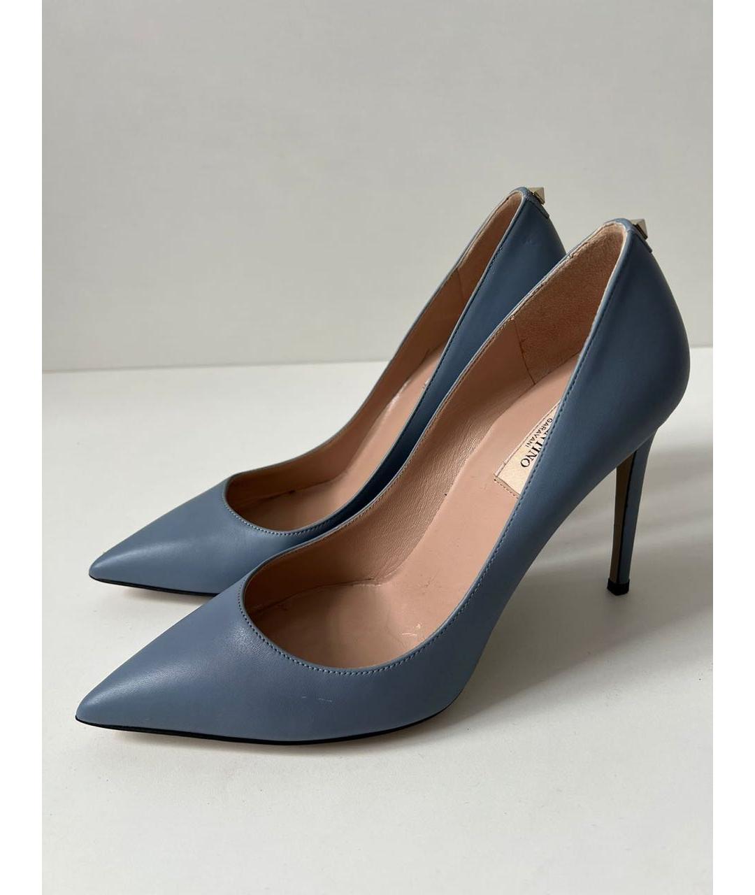 VALENTINO Голубые кожаные туфли, фото 3