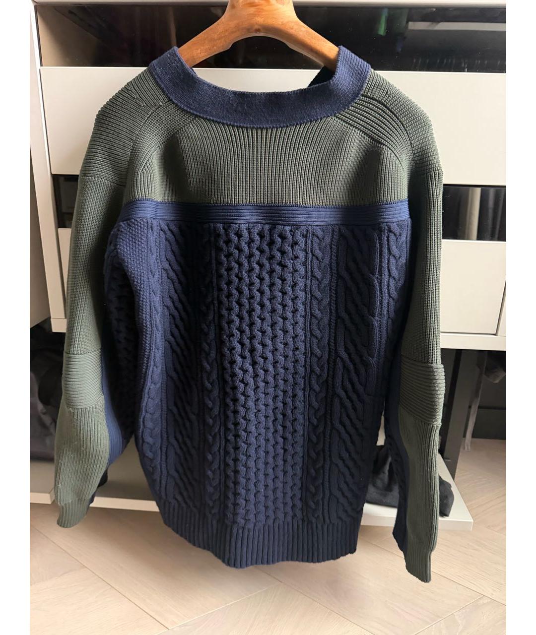 SACAI Темно-синий шерстяной джемпер / свитер, фото 2