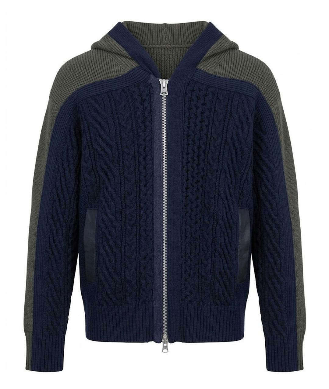 SACAI Темно-синий шерстяной джемпер / свитер, фото 1