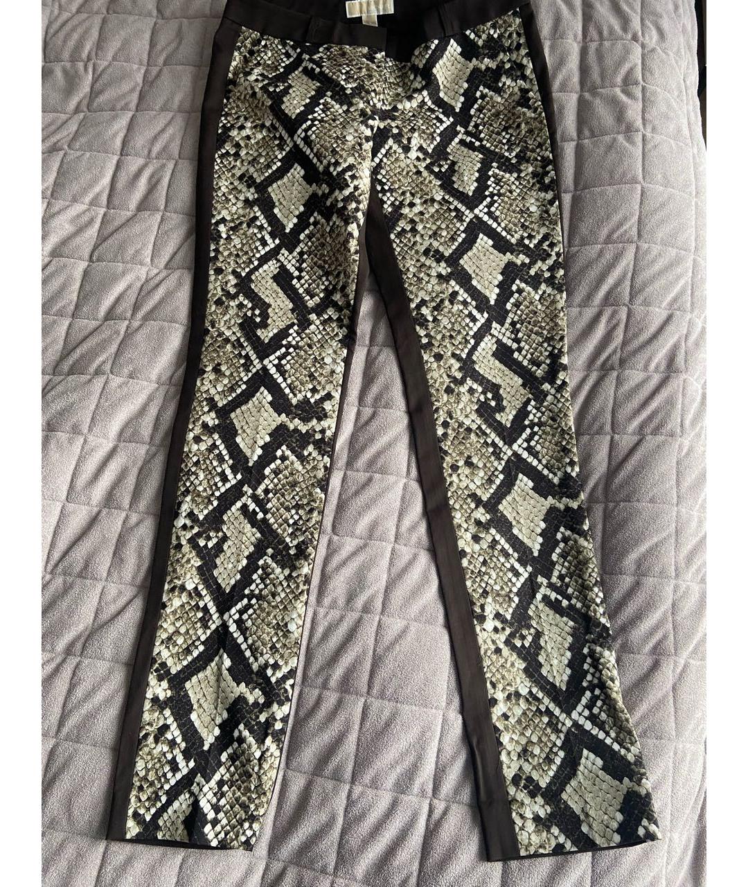 MICHAEL KORS Коричневые хлопковые прямые брюки, фото 6