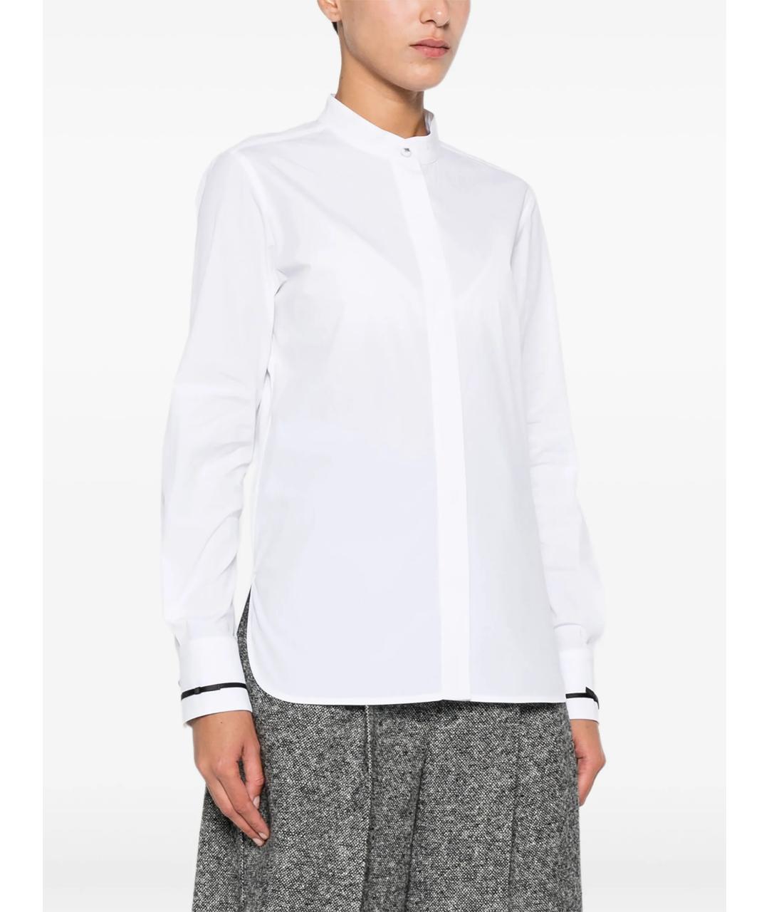 MAX MARA Белая хлопковая рубашка, фото 4