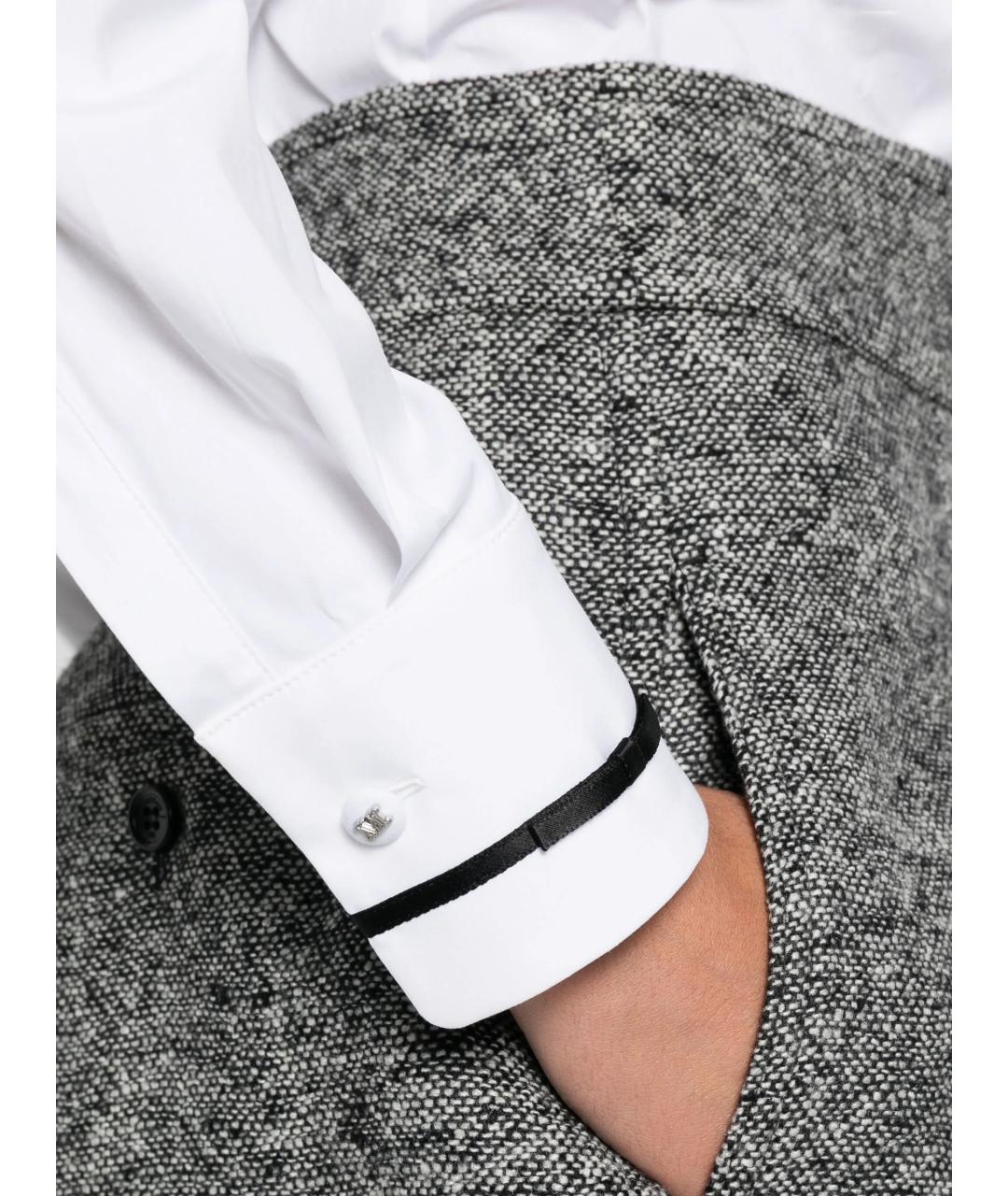 MAX MARA Белая хлопковая рубашка, фото 3