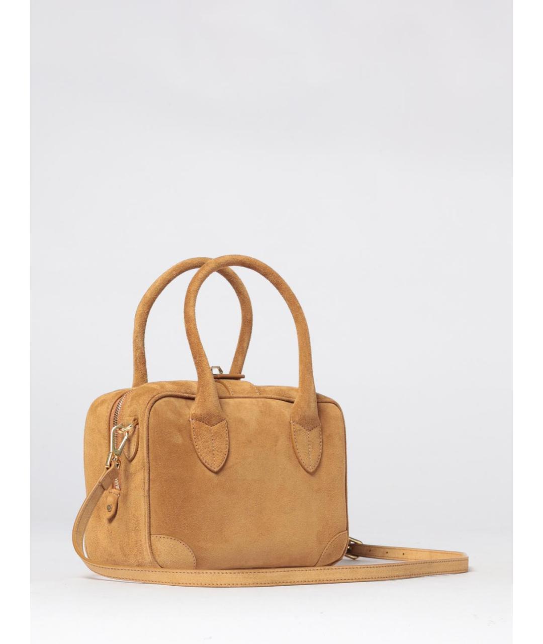 GOLDEN GOOSE DELUXE BRAND Бежевая кожаная сумка через плечо, фото 2