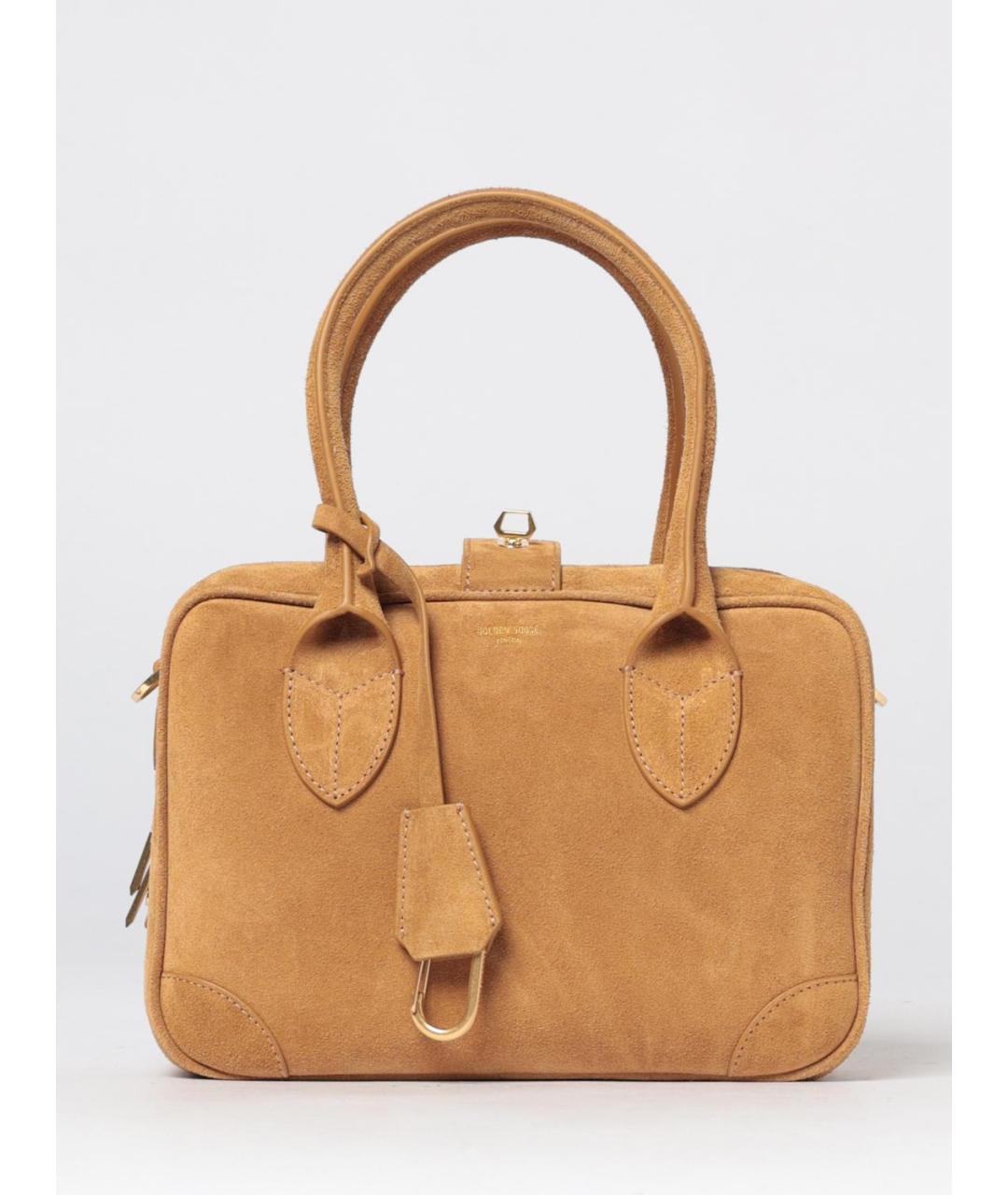 GOLDEN GOOSE DELUXE BRAND Бежевая кожаная сумка через плечо, фото 4