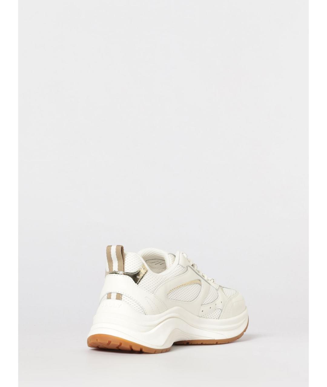 BALLY Бежевые кожаные кроссовки, фото 3