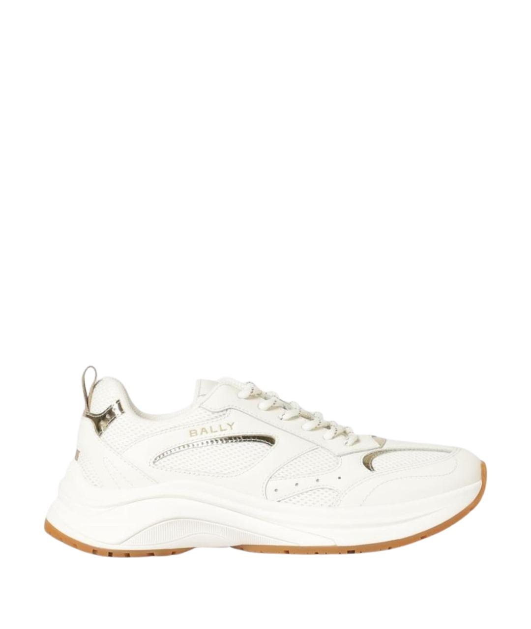 BALLY Бежевые кожаные кроссовки, фото 1