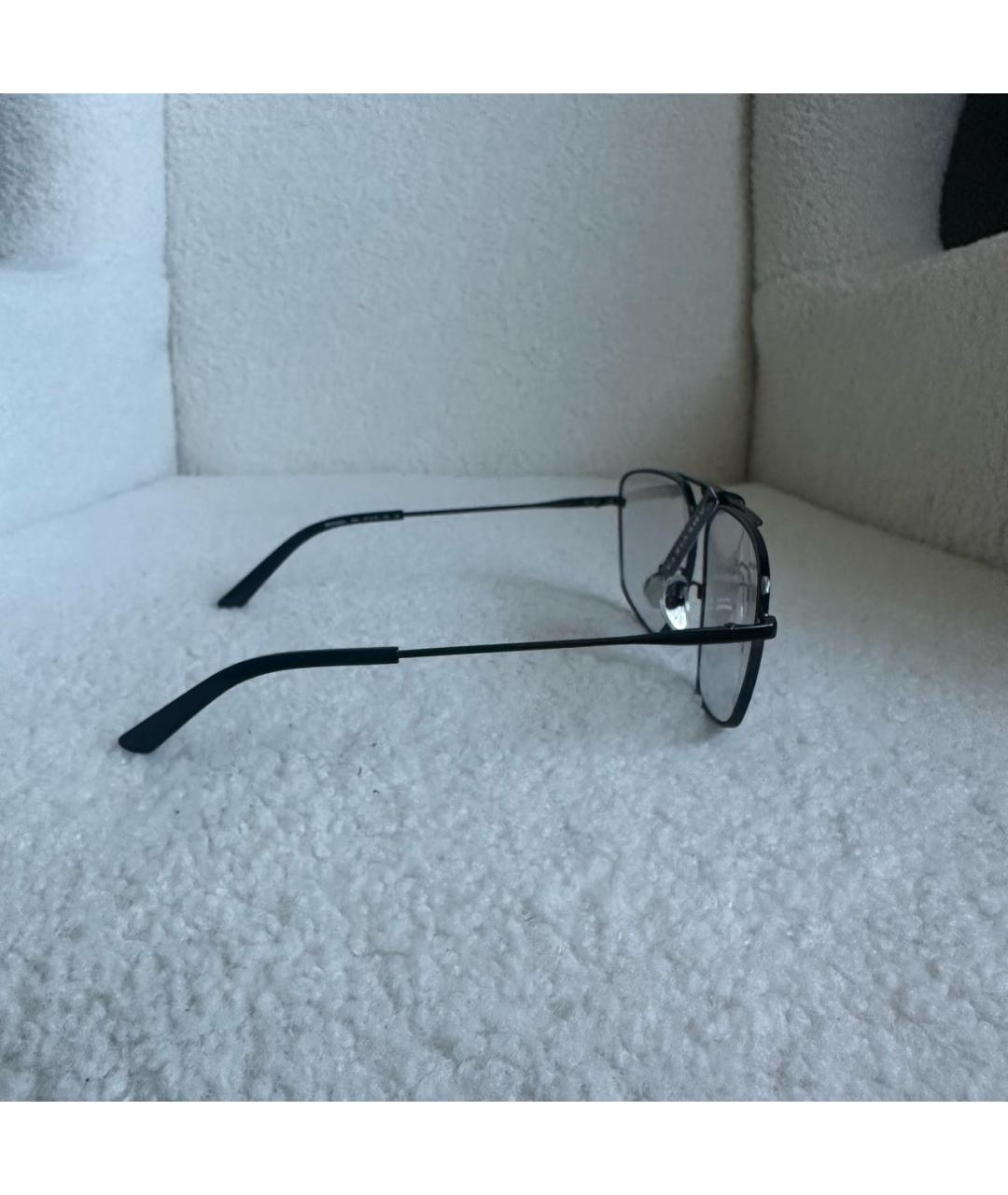 BALENCIAGA Черные металлические солнцезащитные очки, фото 3