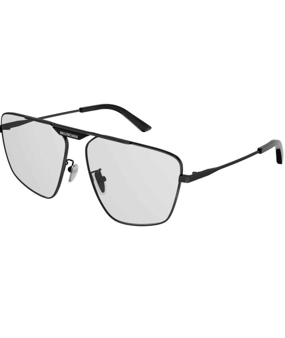 BALENCIAGA Черные металлические солнцезащитные очки, фото 9