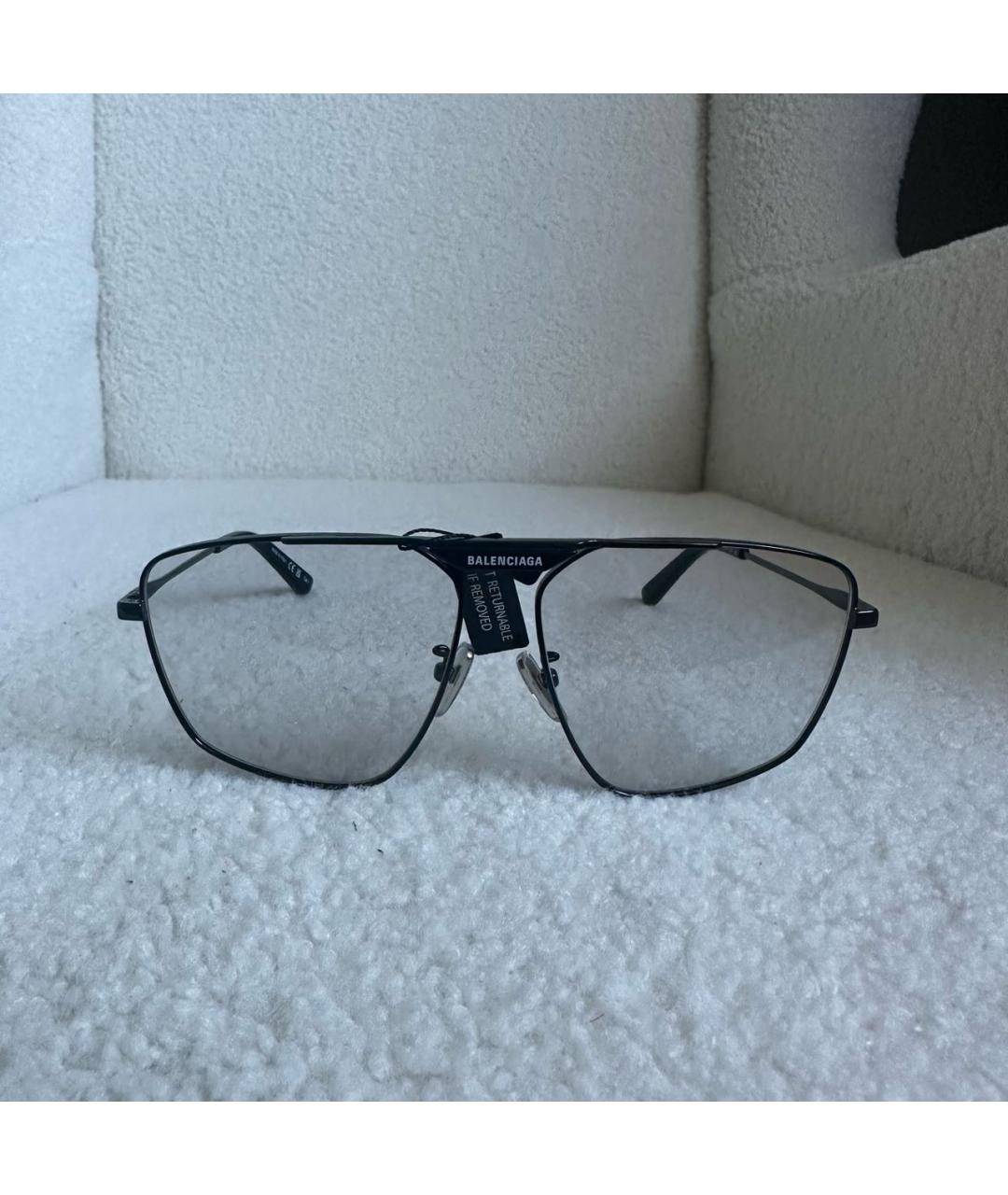 BALENCIAGA Черные металлические солнцезащитные очки, фото 5