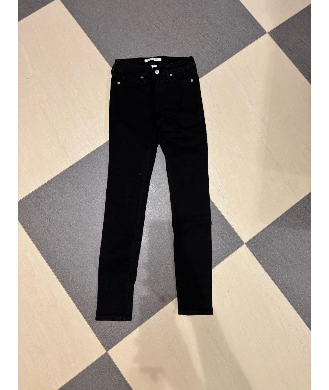 CALVIN KLEIN Черные хлопковые джинсы слим, фото 7