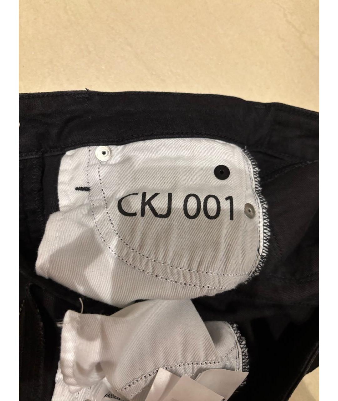 CALVIN KLEIN Черные хлопковые джинсы слим, фото 4