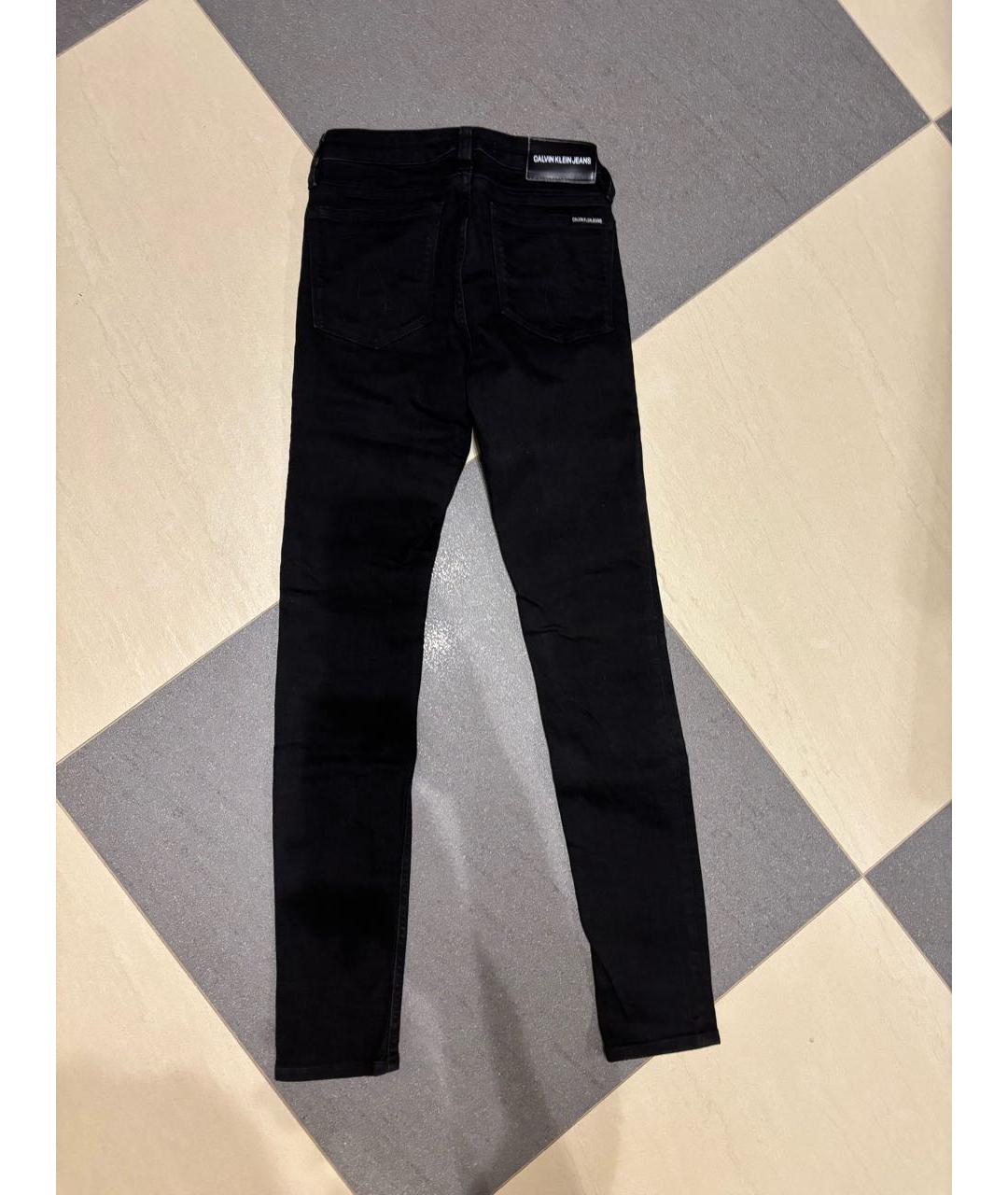 CALVIN KLEIN Черные хлопковые джинсы слим, фото 2