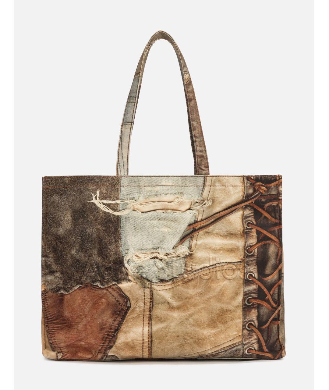 ACNE STUDIOS Голубая хлопковая сумка тоут, фото 6