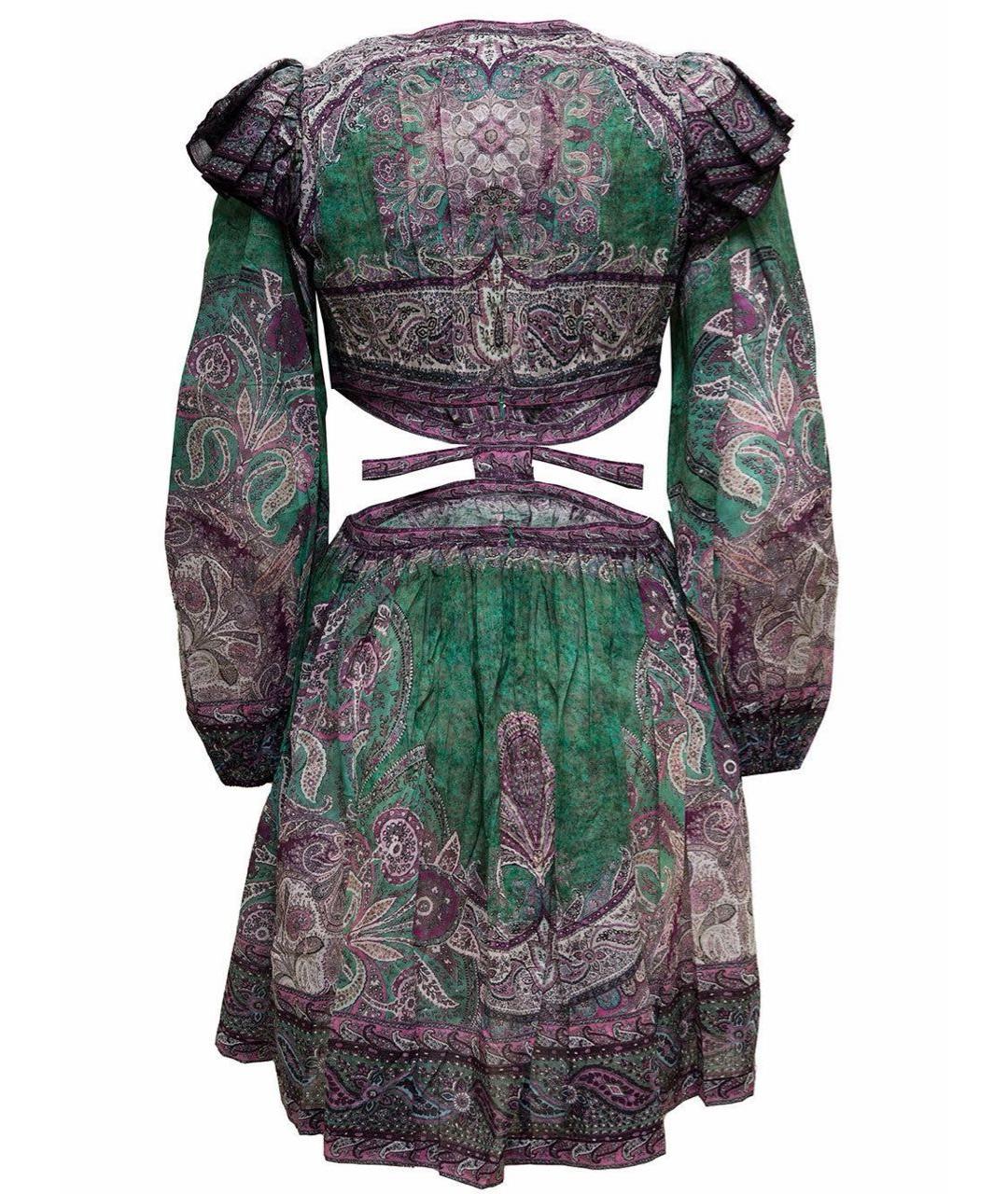 ZIMMERMANN Зеленый хлопковый сарафан, фото 2