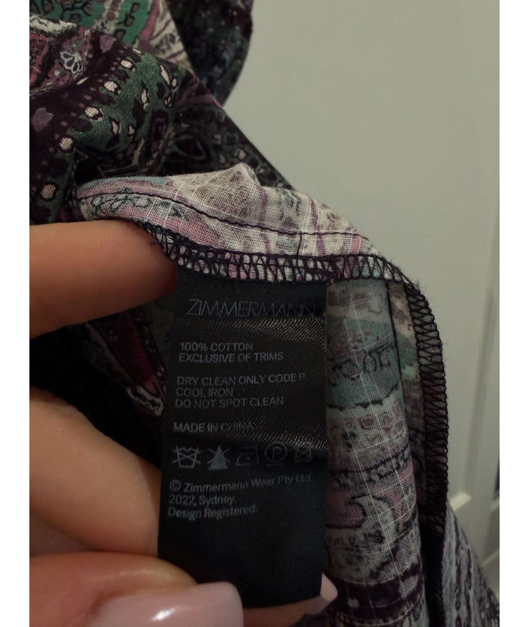 ZIMMERMANN Зеленый хлопковый сарафан, фото 5