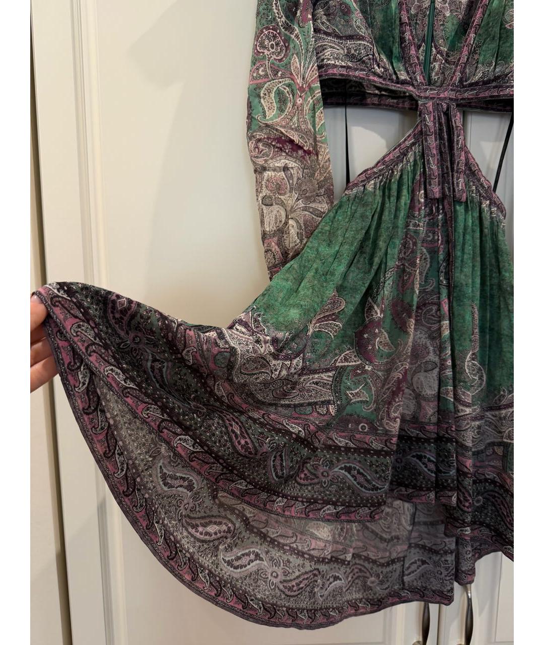 ZIMMERMANN Зеленый хлопковый сарафан, фото 6