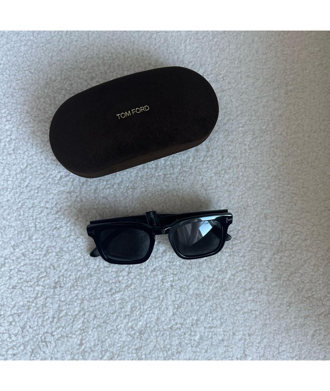 TOM FORD Черные пластиковые солнцезащитные очки, фото 5