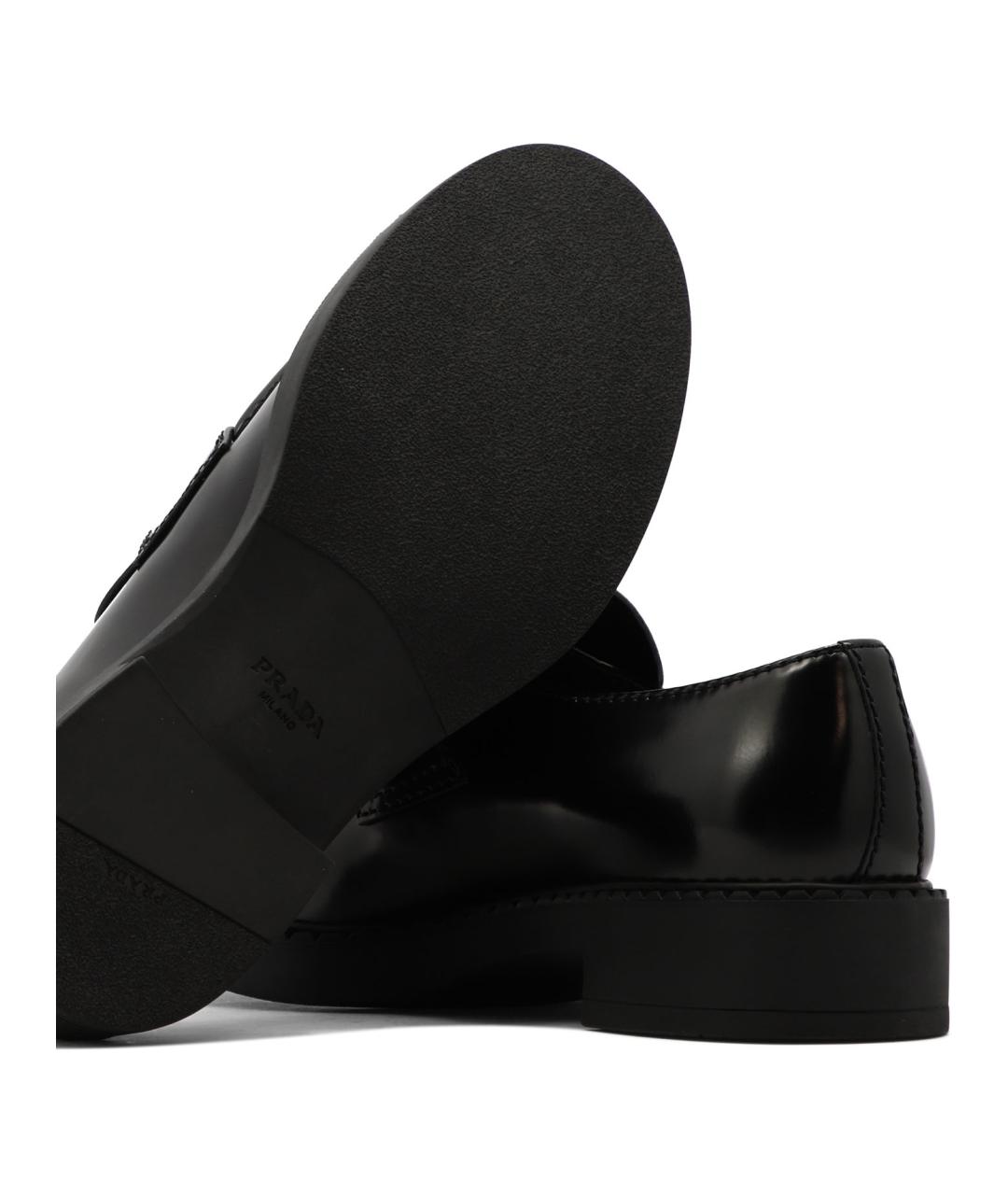 PRADA Черные кожаные лоферы, фото 5