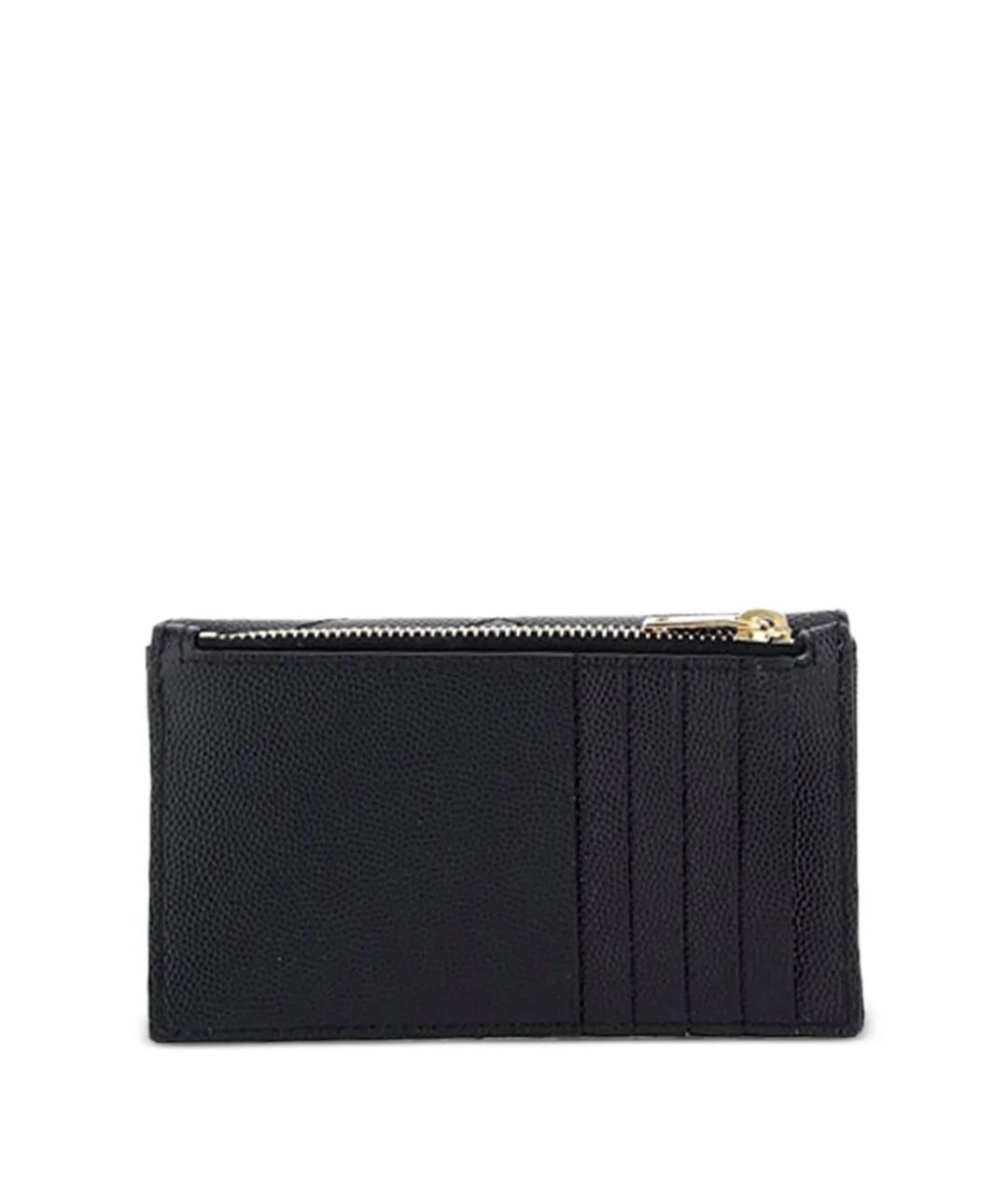 SAINT LAURENT Черный кожаный кардхолдер, фото 2