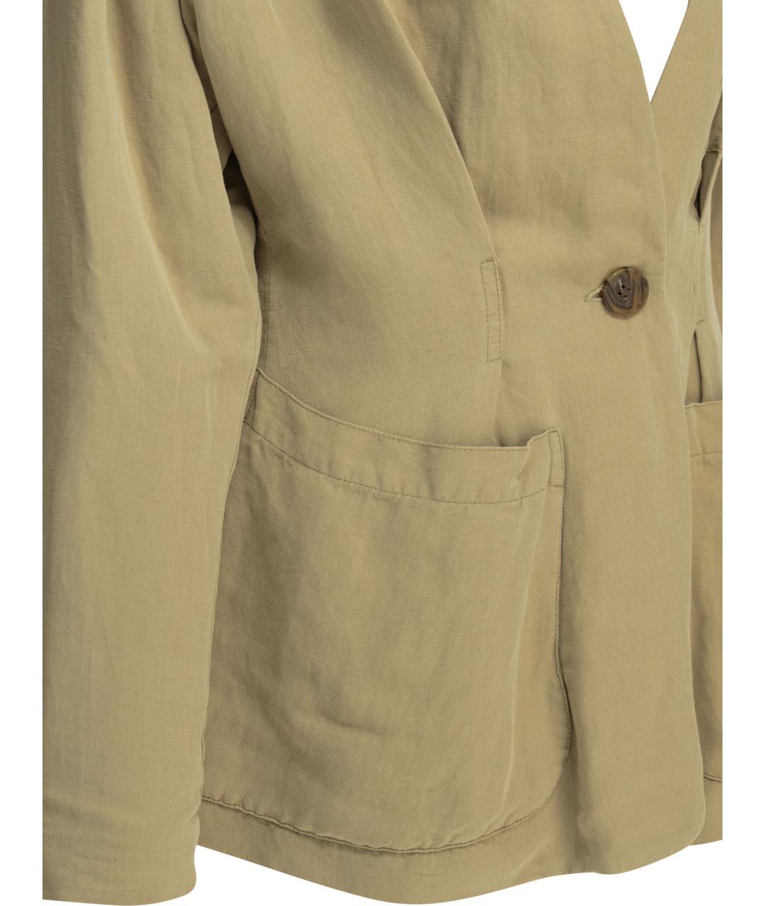 ISABEL MARANT Бежевый льняной жакет/пиджак, фото 3